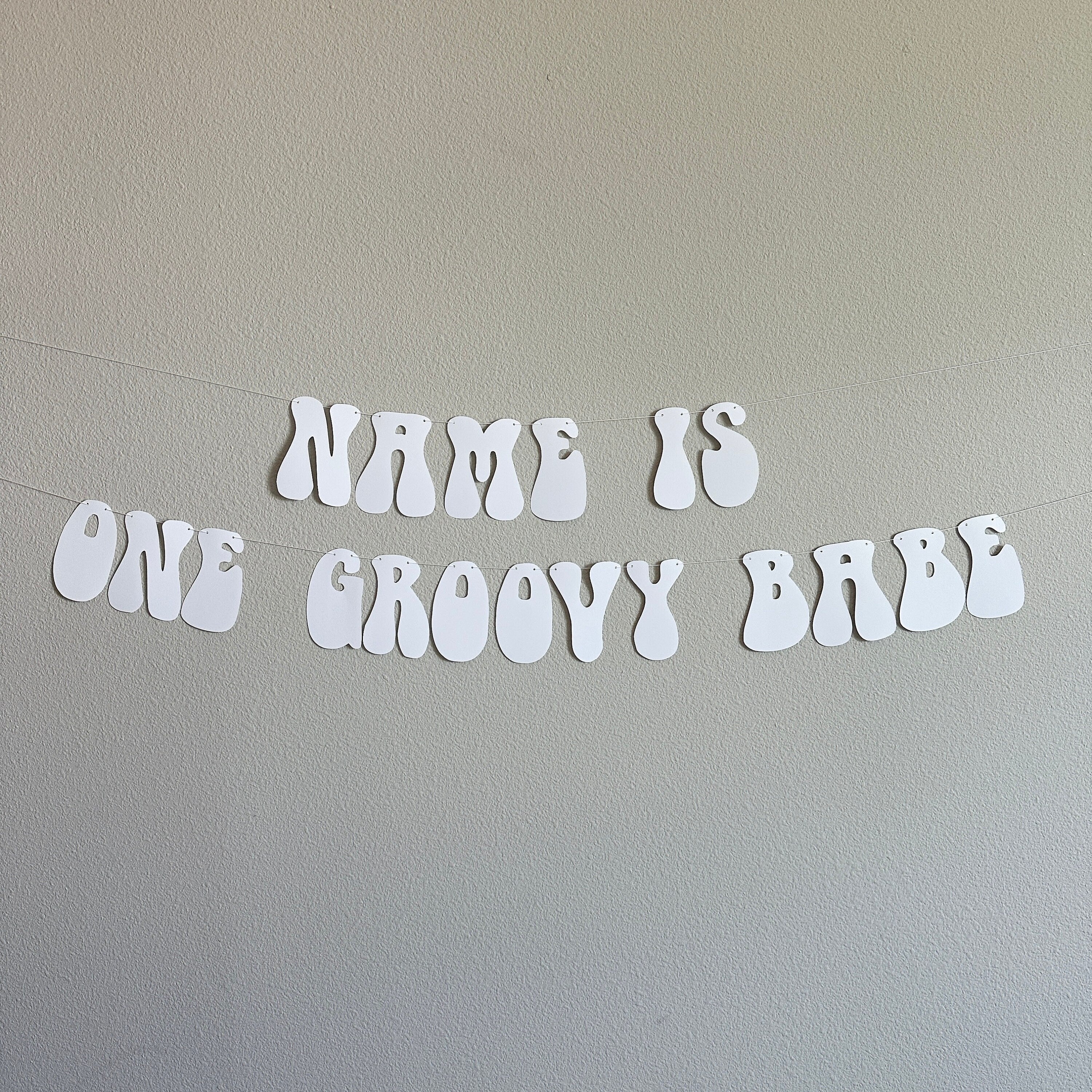 Name Is One Groovy Babe, Custom One Groovy Babe Birthday Banner, 1st birthday Decorations, Retro Themed First Birthday Party