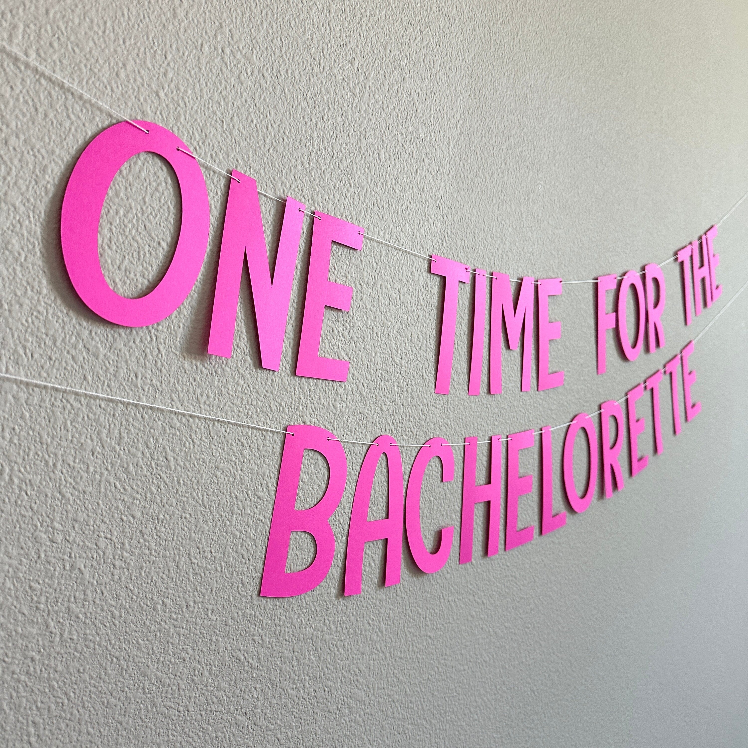 One Time For The Bachelorette Banner, One Time For The Bachelorette Decorations, Bachelorette Banner, Pink Bachelorette Party Decorations