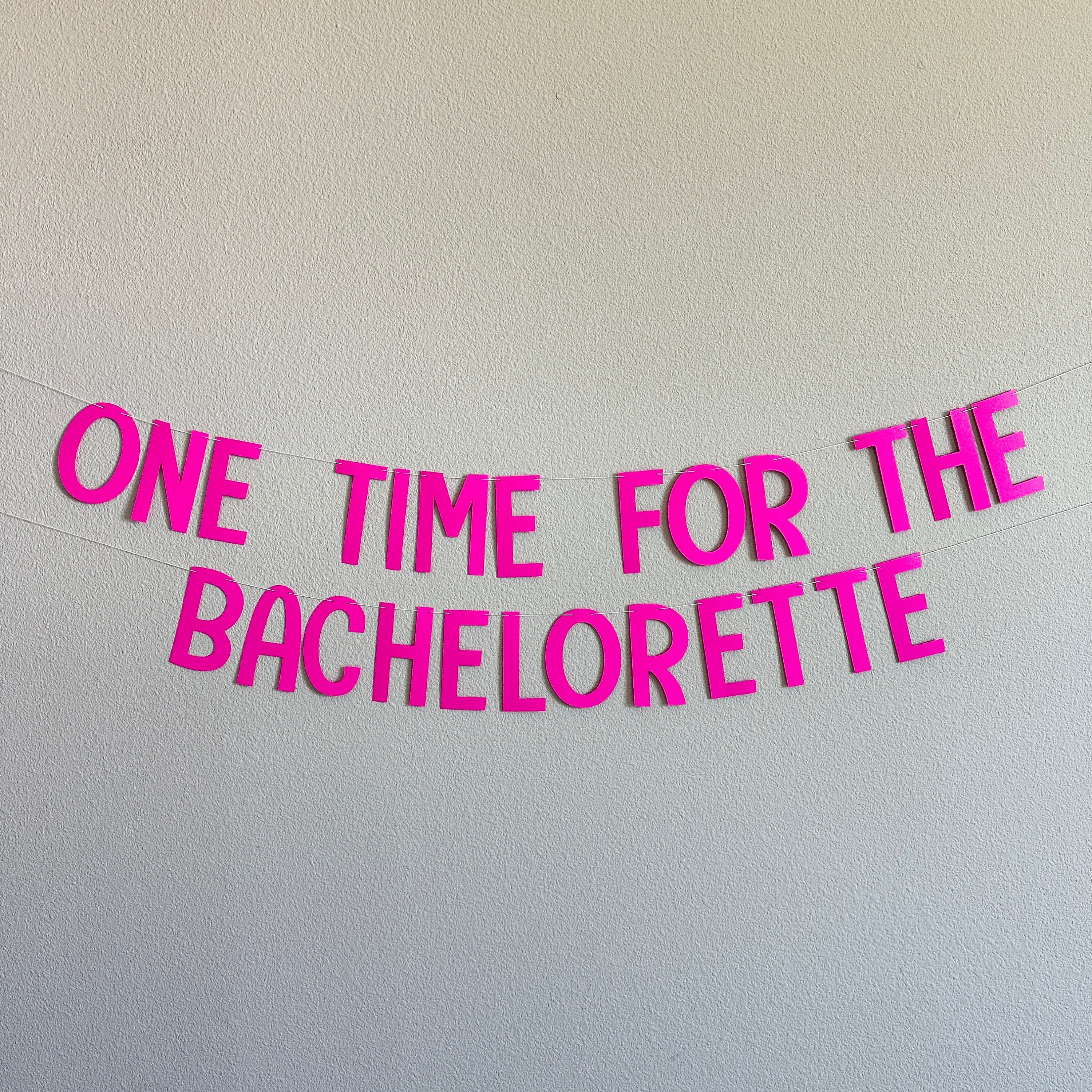 One Time For The Bachelorette Banner, One Time For The Bachelorette Decorations, Bachelorette Banner, Pink Bachelorette Party Decorations