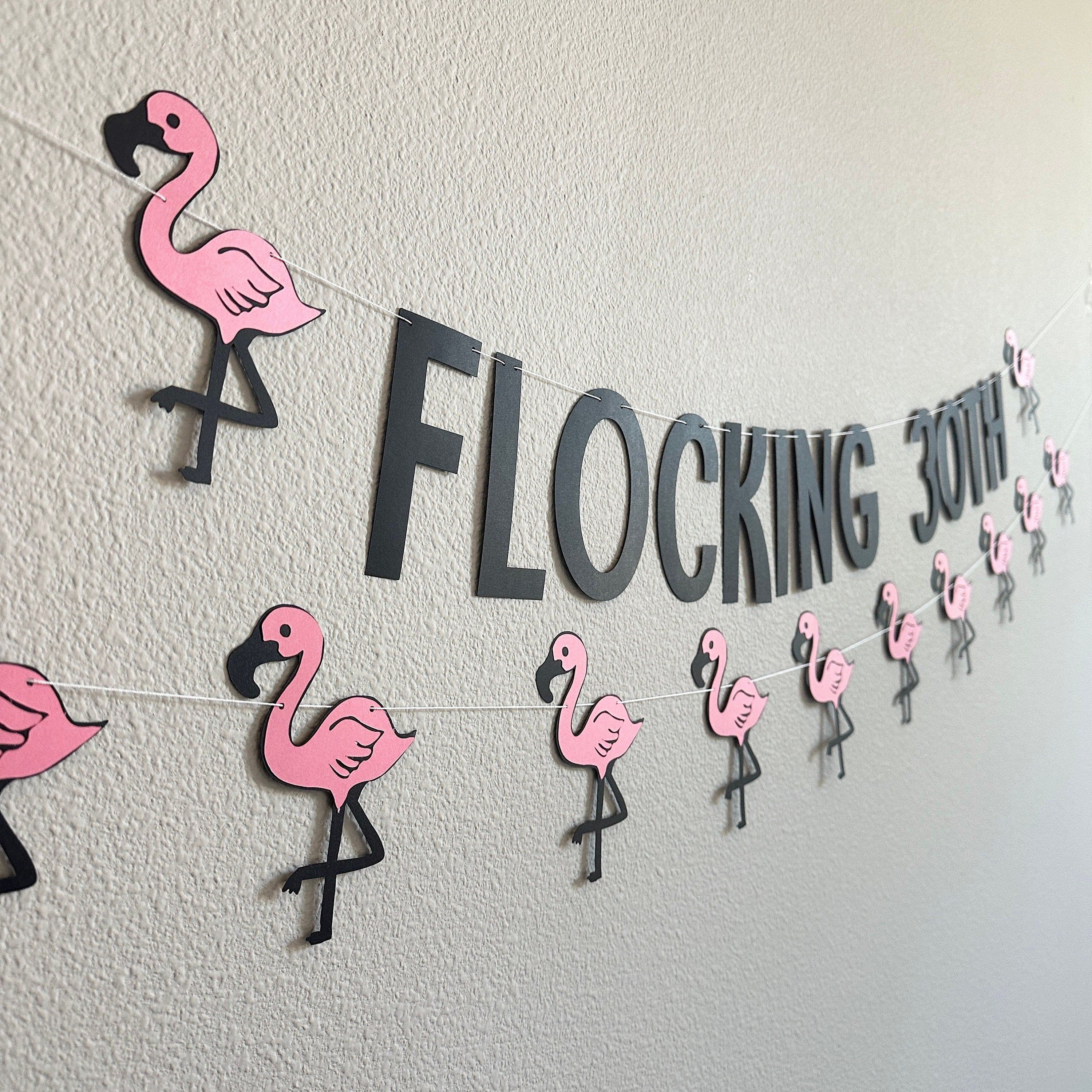 Flocking 30th, Flocking Birthday, Flamingo Banner, Flamingo Theme Banner, Flamingo Party, Flamingo Birthday Banner, 30th Birthday Party