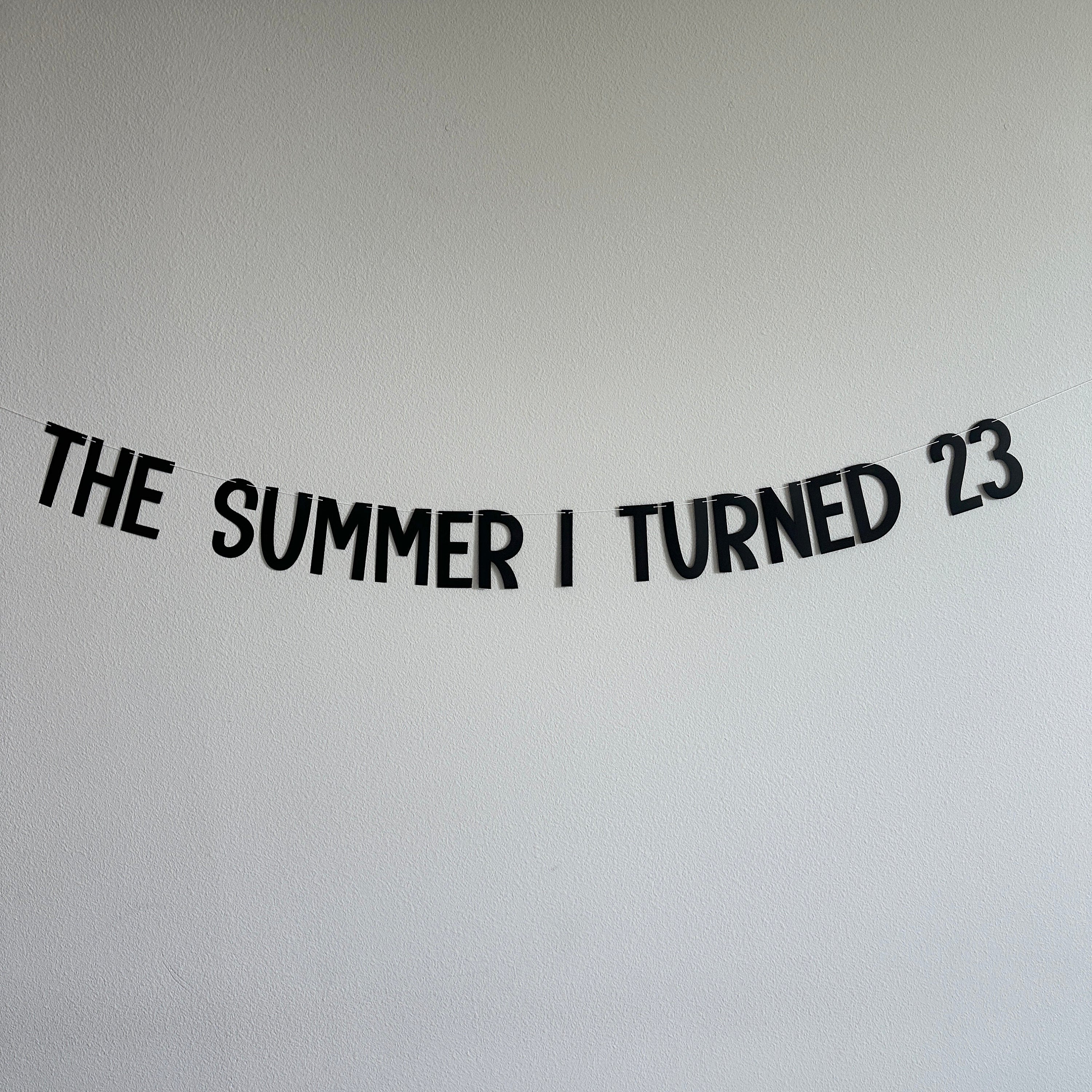 The Summer I Turned Age, The Summer I Turned Banner, Summer Birthday Party Decorations, Summer Birthday Ideas