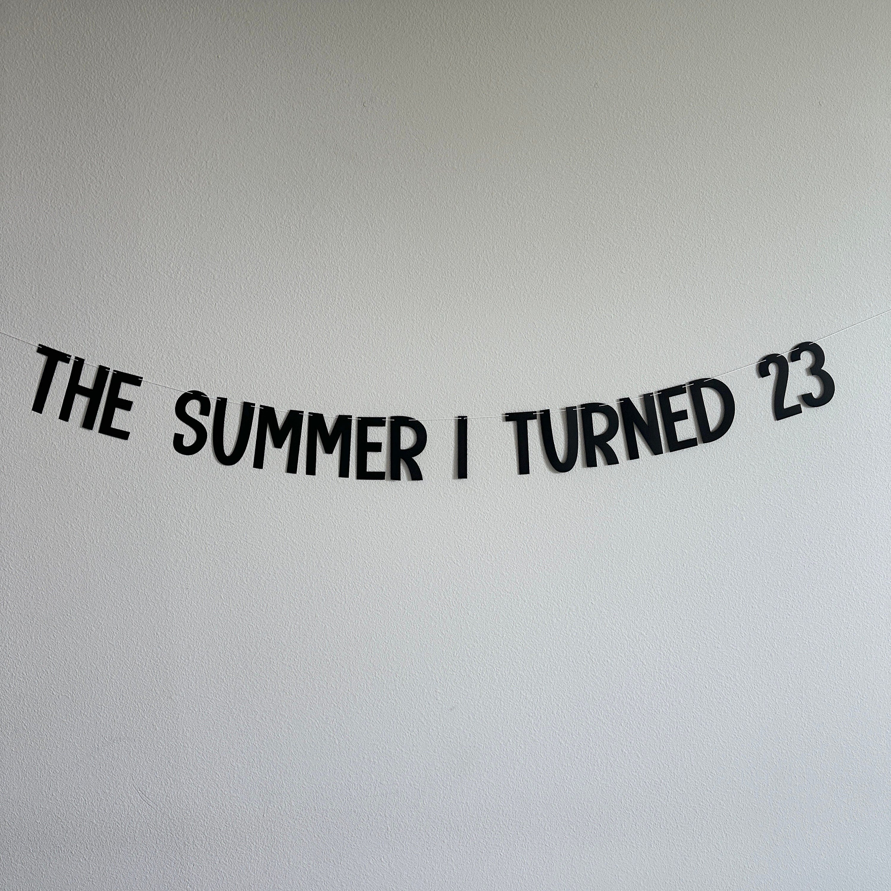 The Summer I Turned Age, The Summer I Turned Banner, Summer Birthday Party Decorations, Summer Birthday Ideas
