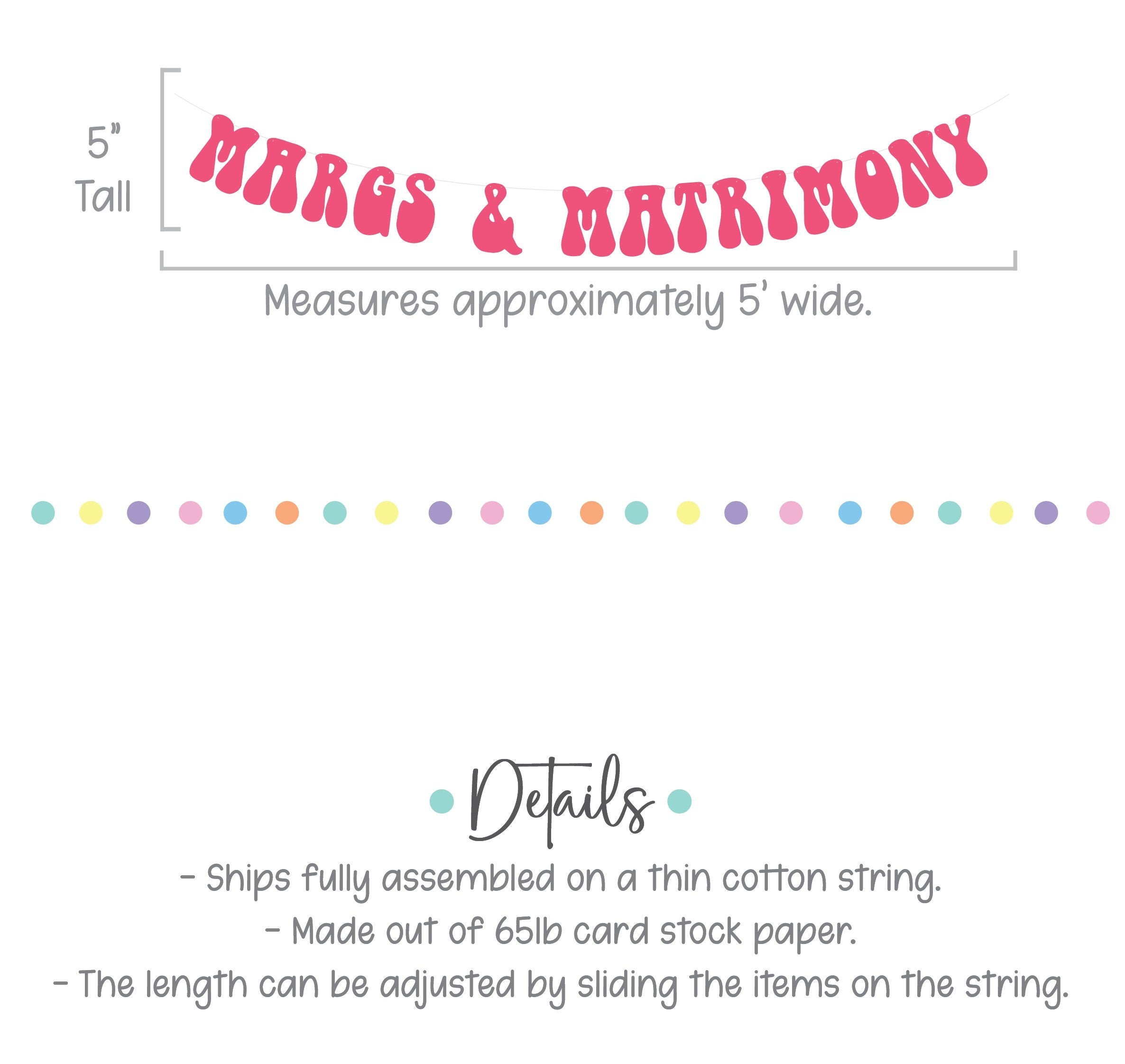 Margs & Matrimony, Margs And Matrimony Decorations, Bachelorette Party Decorations, Margarita Bachelorette