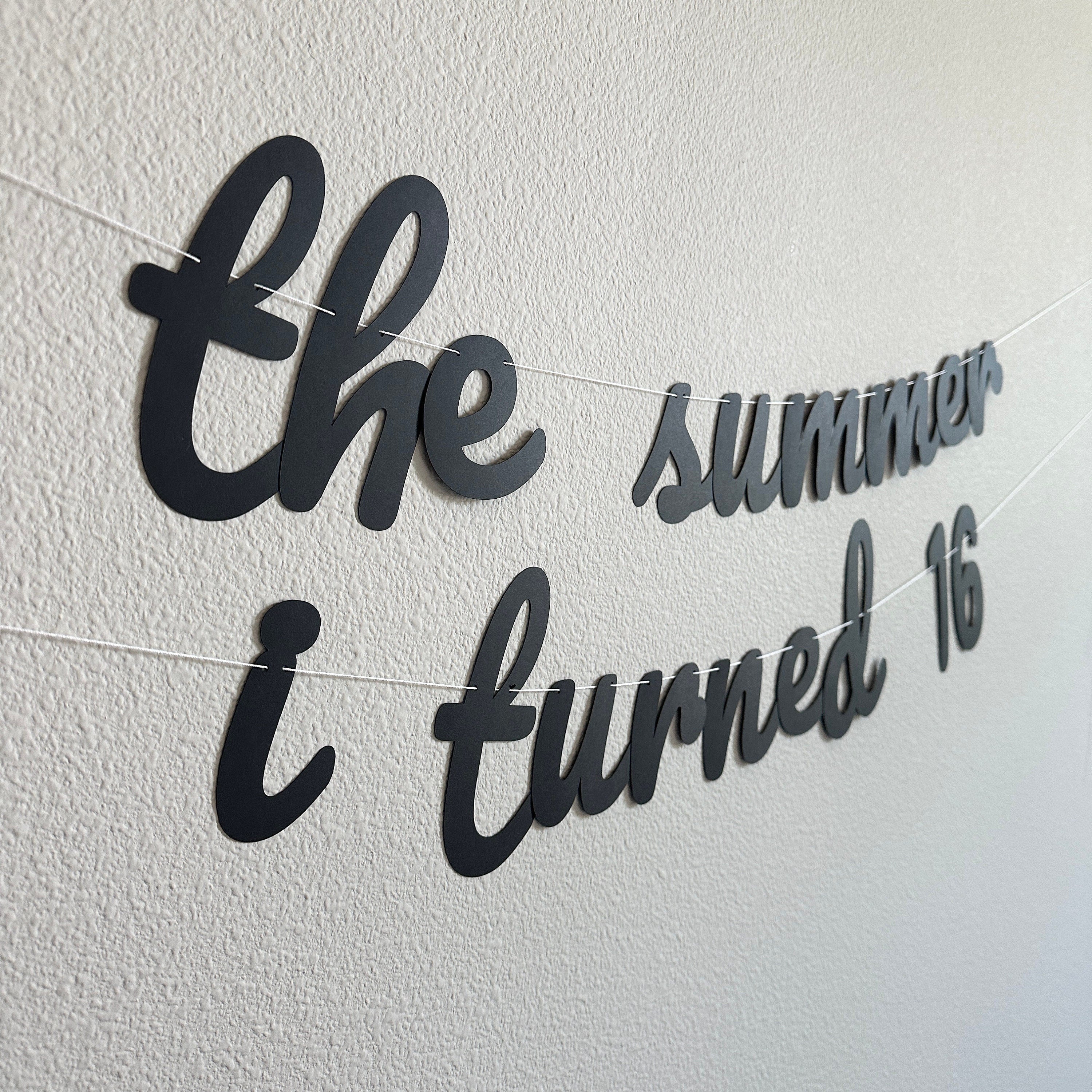 The Summer I Turned 16, Summertime Birthday Banner, Summer Birthday Decorations