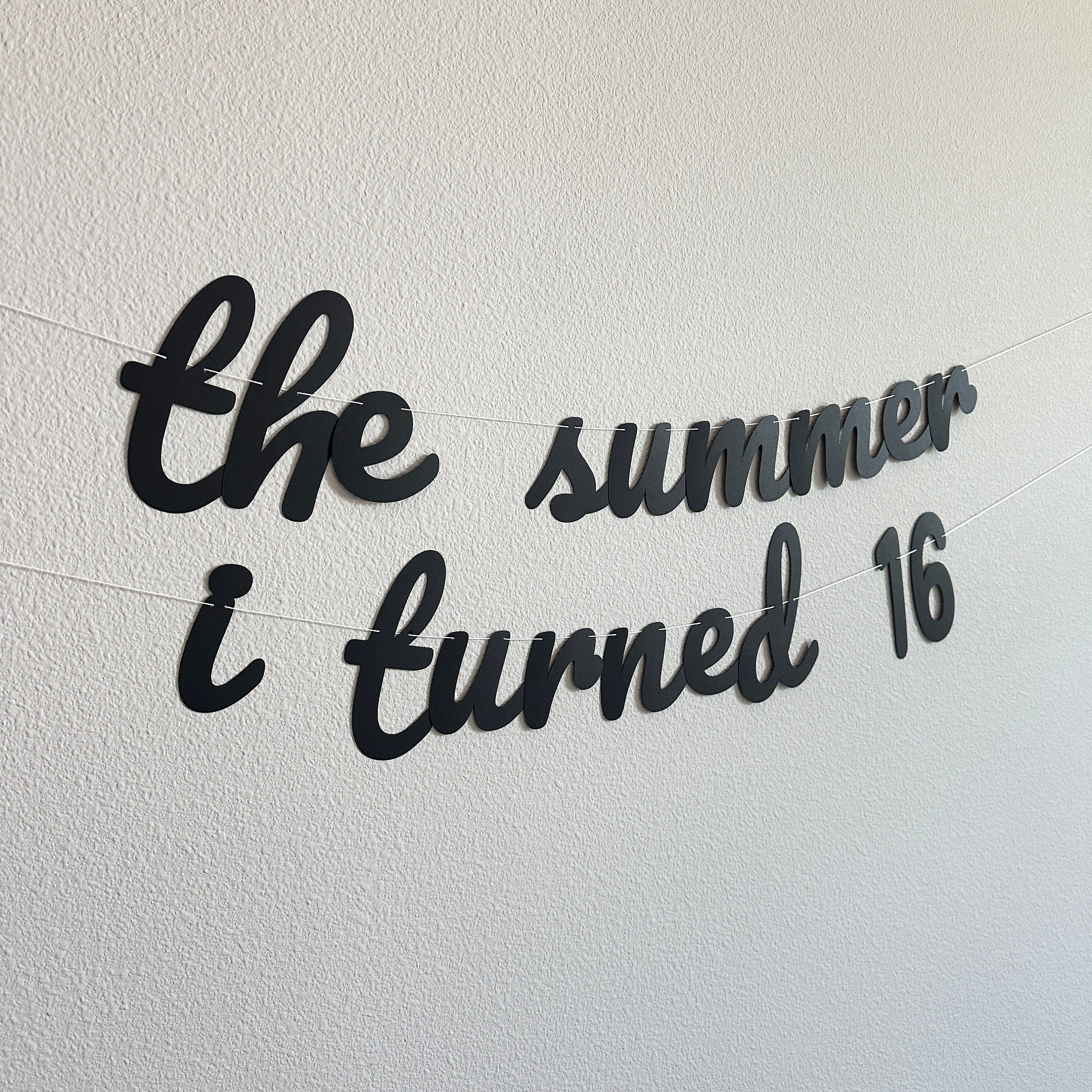 The Summer I Turned 16, Summertime Birthday Banner, Summer Birthday Decorations