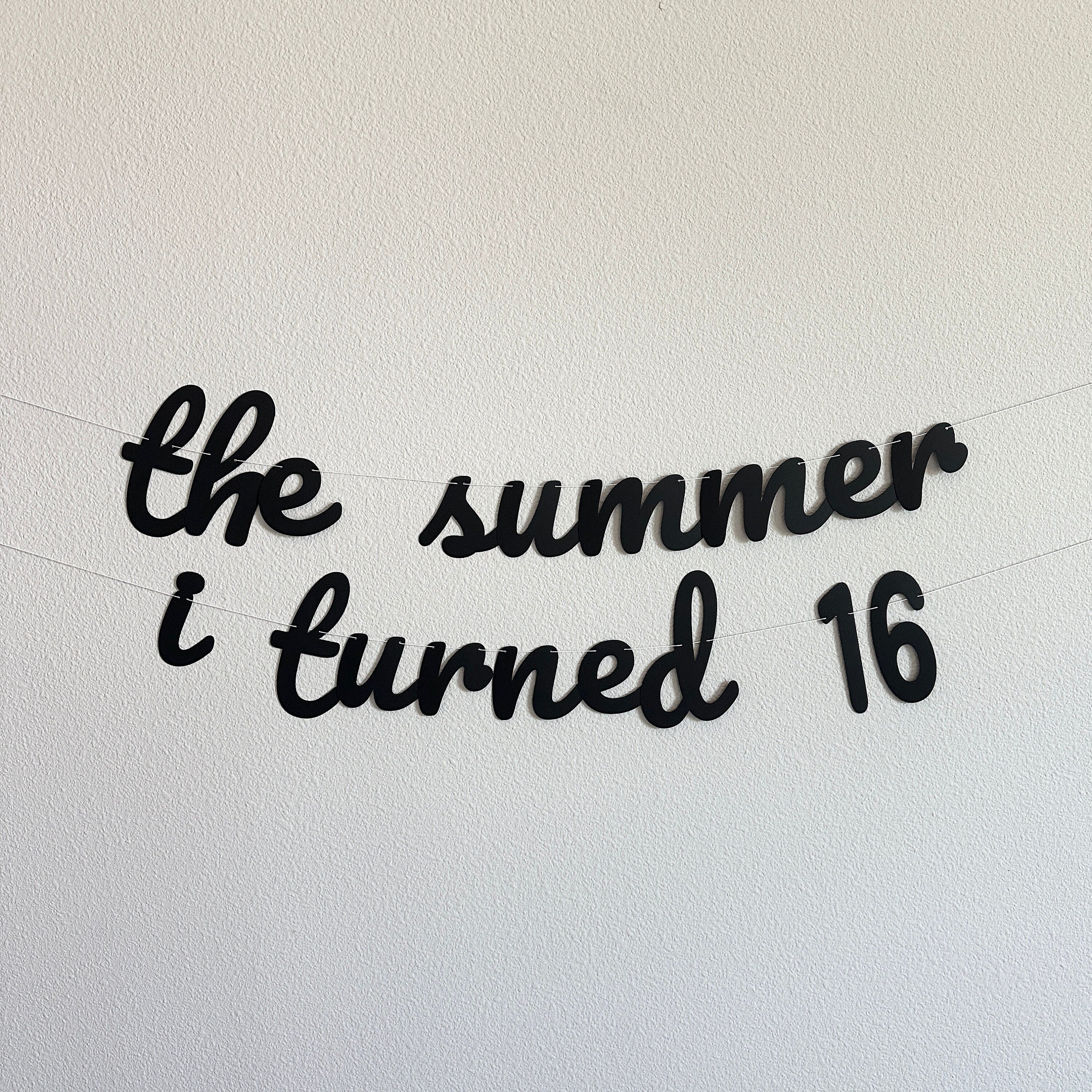 The Summer I Turned 16, Summertime Birthday Banner, Summer Birthday Decorations