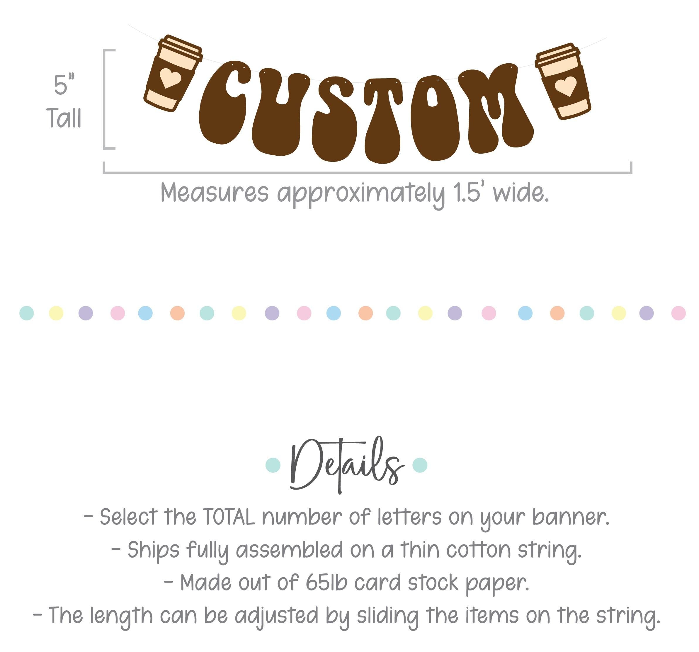 Custom Coffee Banner, Custom Retro Coffee Banner, Coffee Decorations, Coffee Birthday, Coffee Bachelorette Party Decorations, Espresso Party