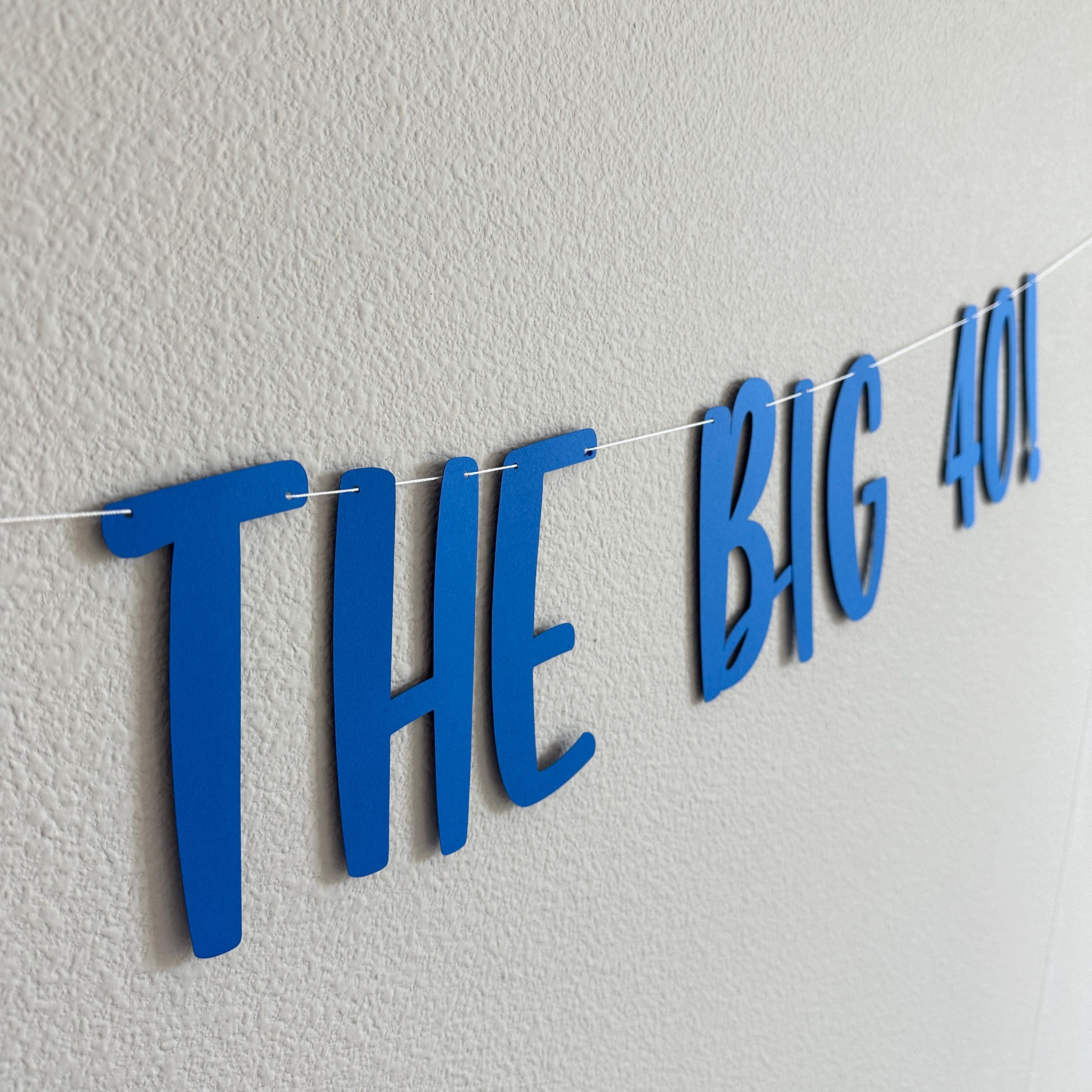 Reeling In The Big 40, 40th Birthday Banner, 40th Birthday Party Decorations, Fourty, Fortieth Birthday Ideas, Fishing Birthday Decorations