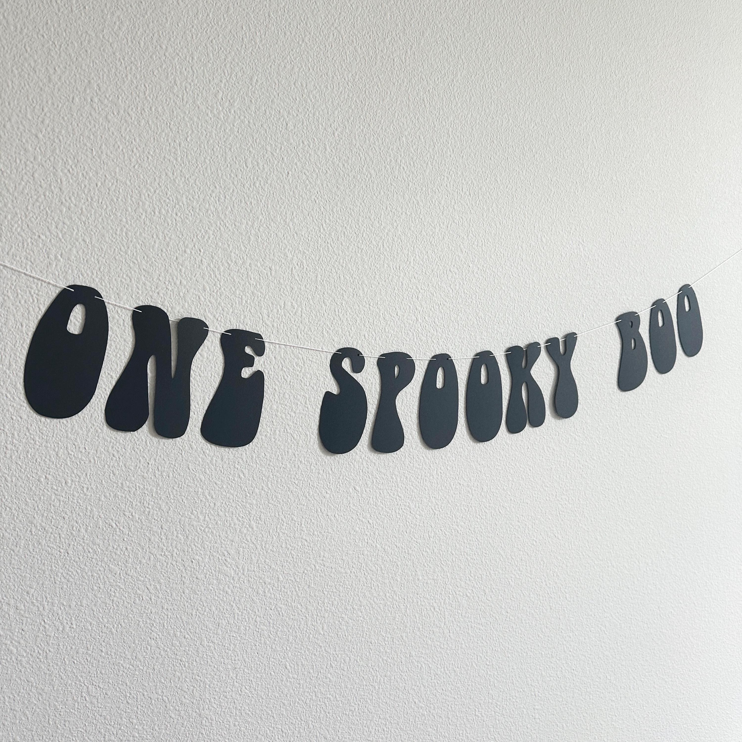 One Spooky Boo, Halloween Themed 1st Birthday Banner, October 1st Birthday Decorations, Spooky One, Spooky Boo Decorations