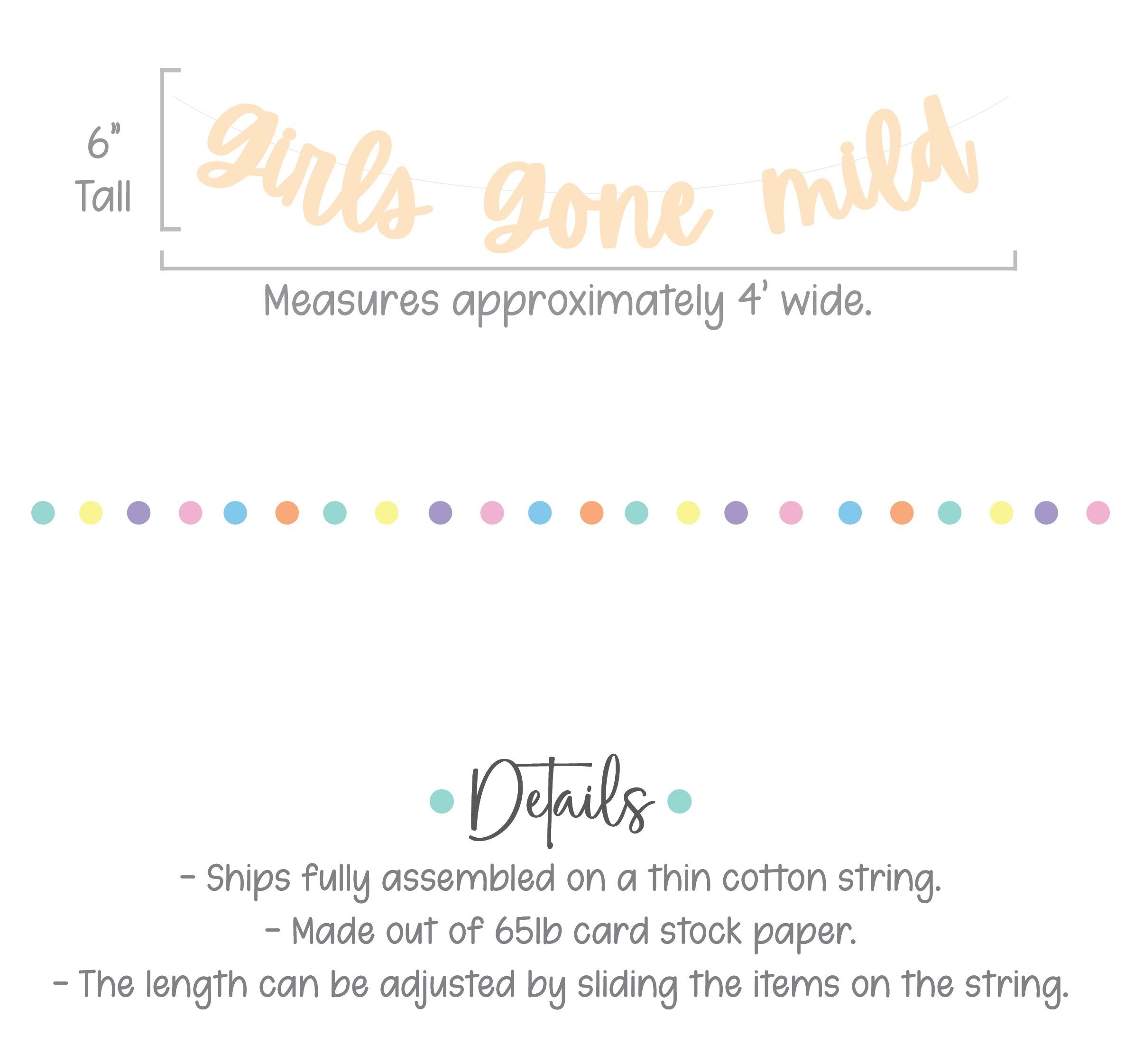 Girls Gone Mild, Girls Gone Mild Decorations, Girls Gone Mild Banner, Bachelorette Ideas, Girls Weekend Decorations, Girls Night