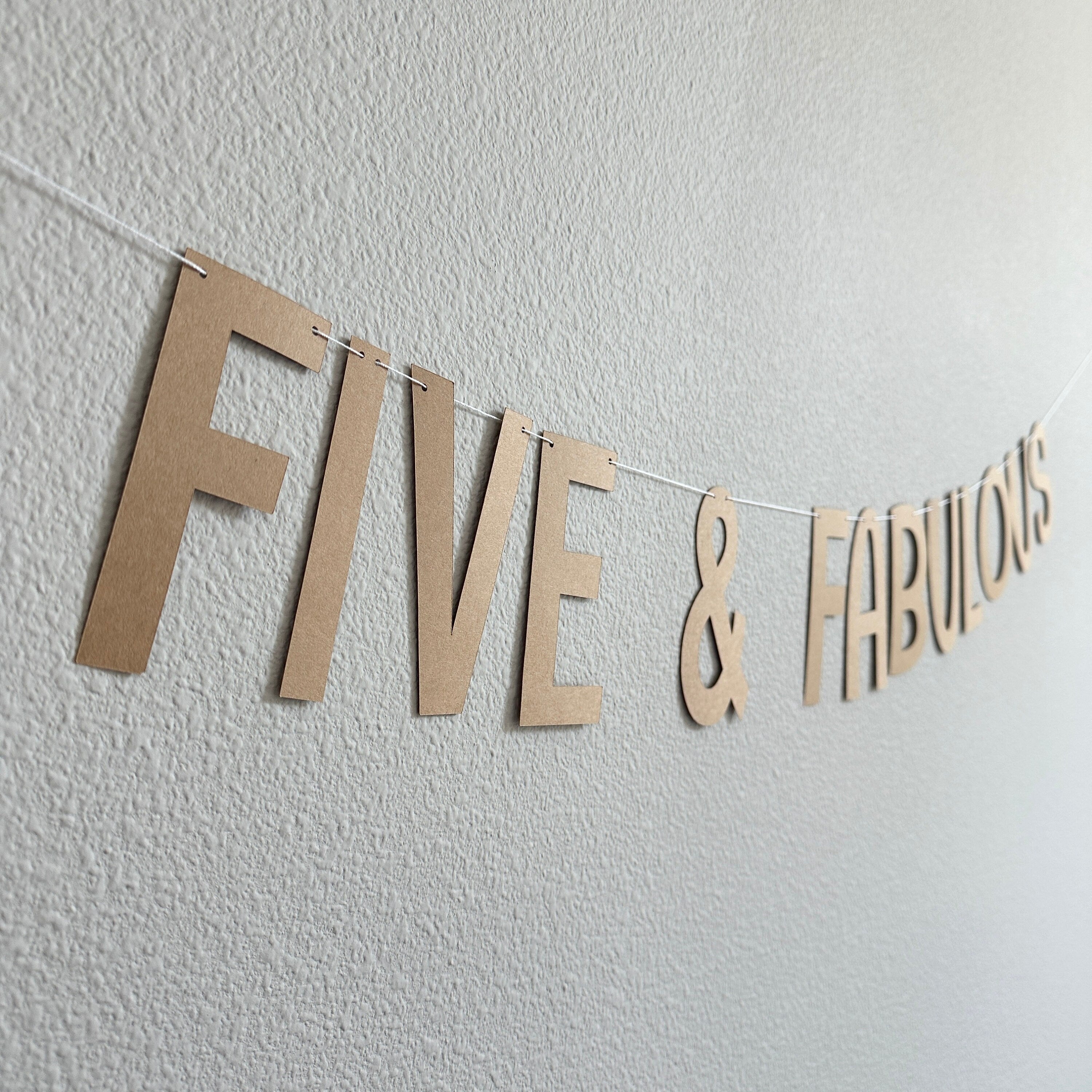 Five & Fabulous, Five and Fabulous Decorations, Five and Fabulous Banner, 5th Birthday, 5th Birthday Party Decorations, 5th Birthday Ideas