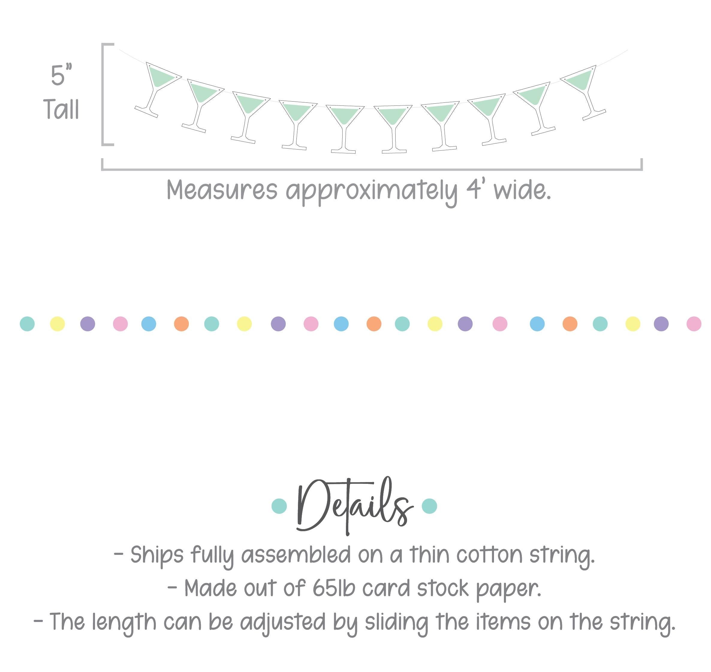 Martini Banner, Martini Garland, Martini Birthday, Martini Party, Martini Decor, Martini Birthday Party, Summer Banner, Mint