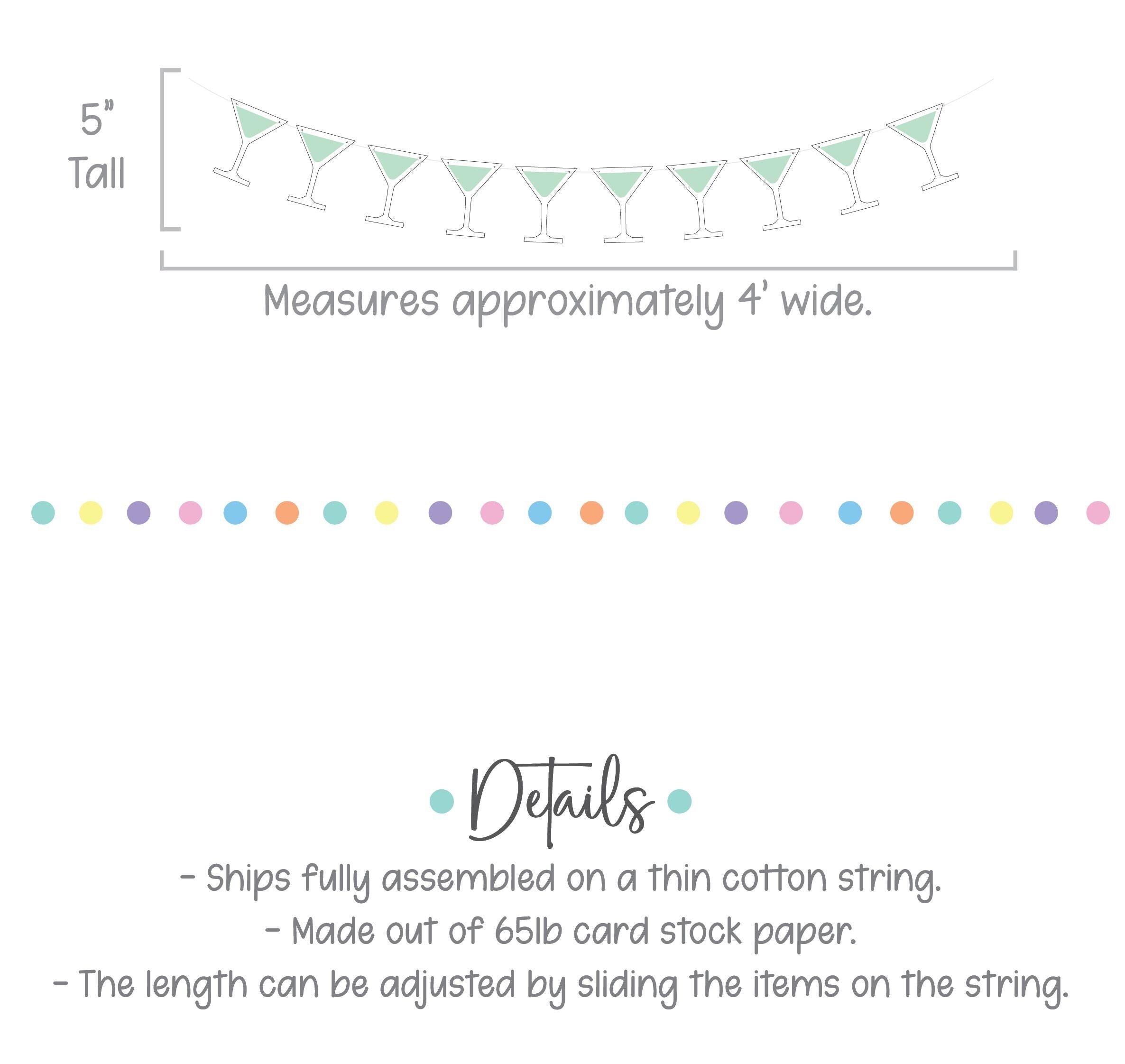 Martini Banner, Martini Garland, Martini Birthday, Martini Party, Martini Decor, Martini Birthday Party, Summer Banner, Mint