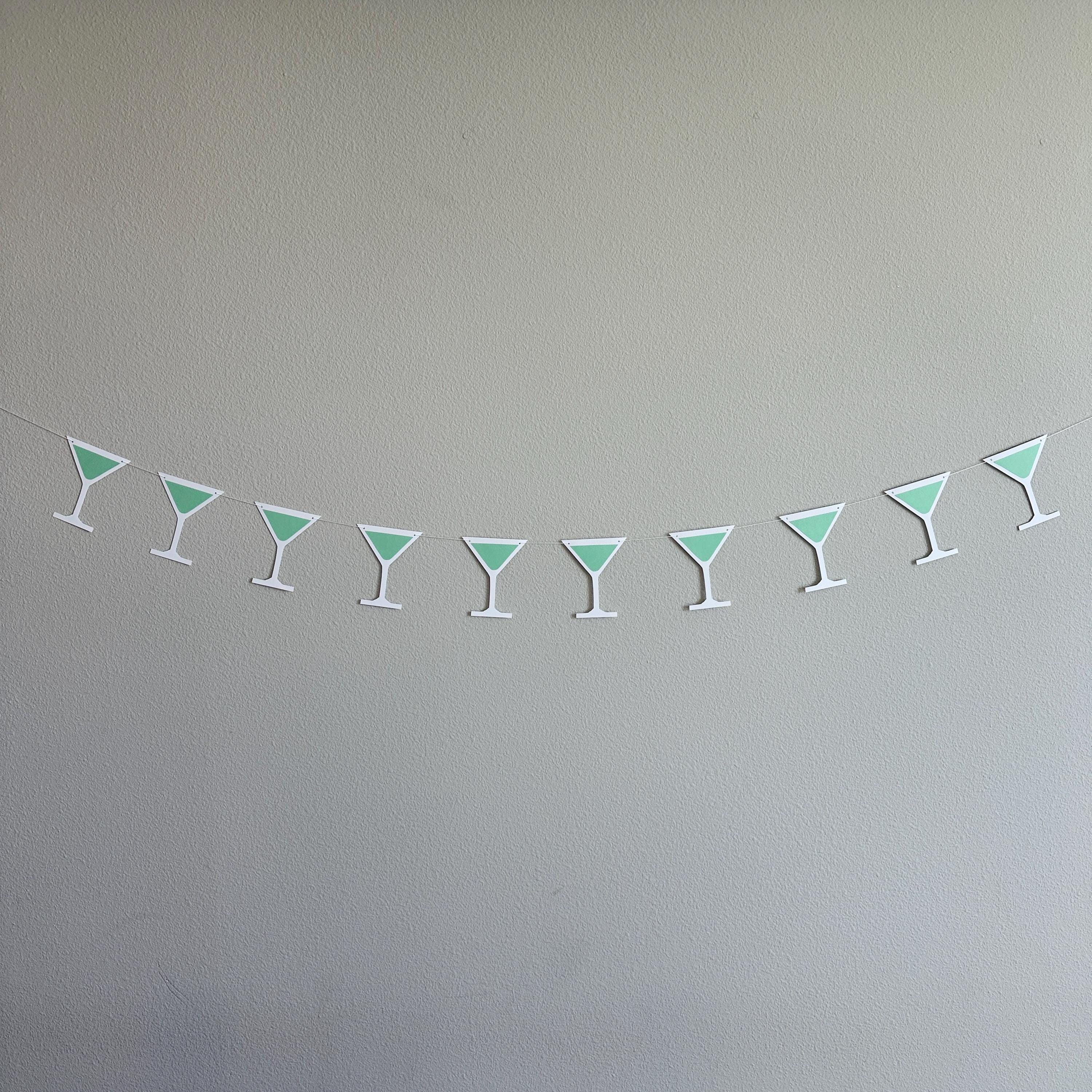 Martini Banner, Martini Garland, Martini Birthday, Martini Party, Martini Decor, Martini Birthday Party, Summer Banner, Mint