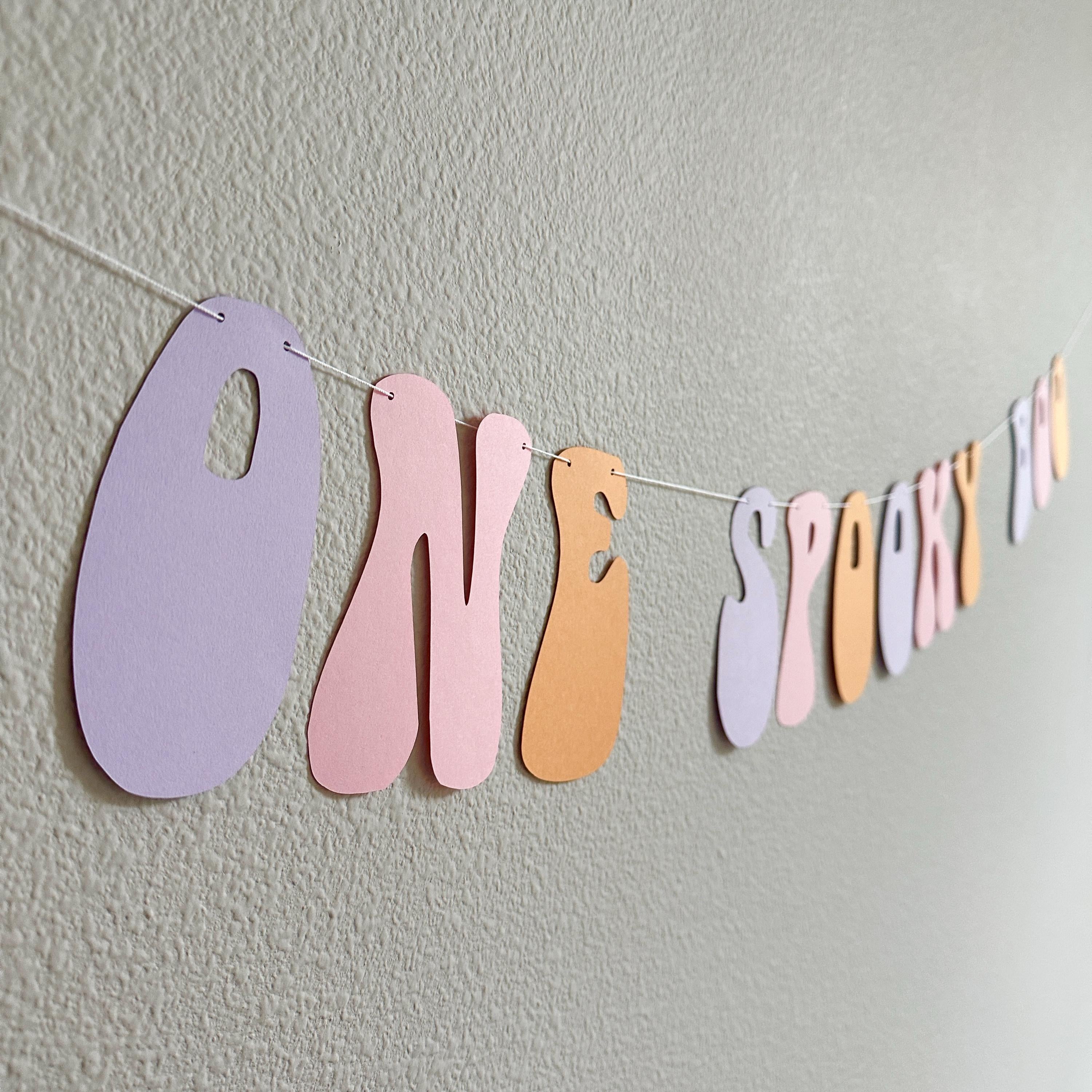 One Spooky Boo, Halloween Themed 1st Birthday Banner, October 1st Birthday Decorations, Spooky One, Girls 1st Birthday Theme, Spooky Boo