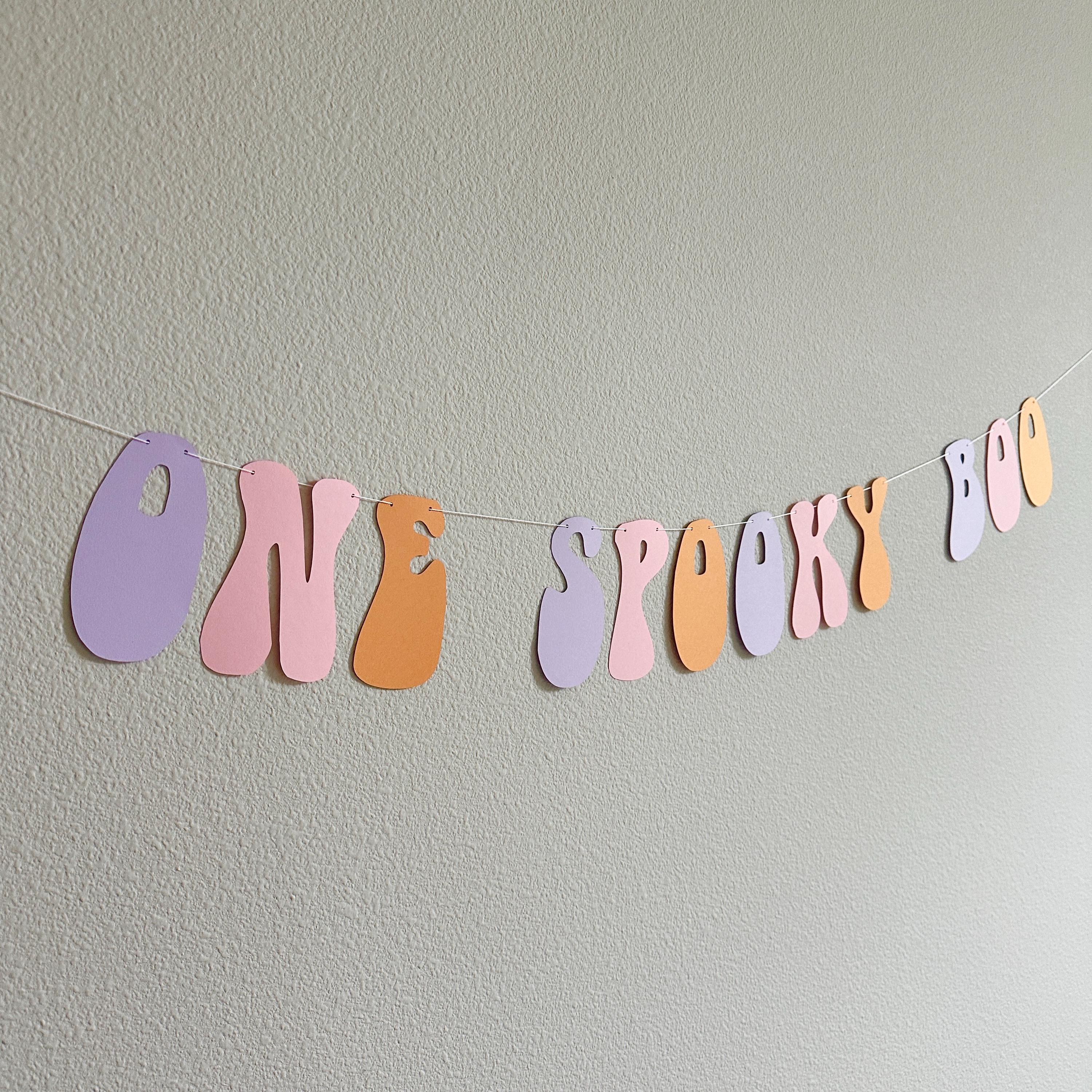 One Spooky Boo, Halloween Themed 1st Birthday Banner, October 1st Birthday Decorations, Spooky One, Girls 1st Birthday Theme, Spooky Boo
