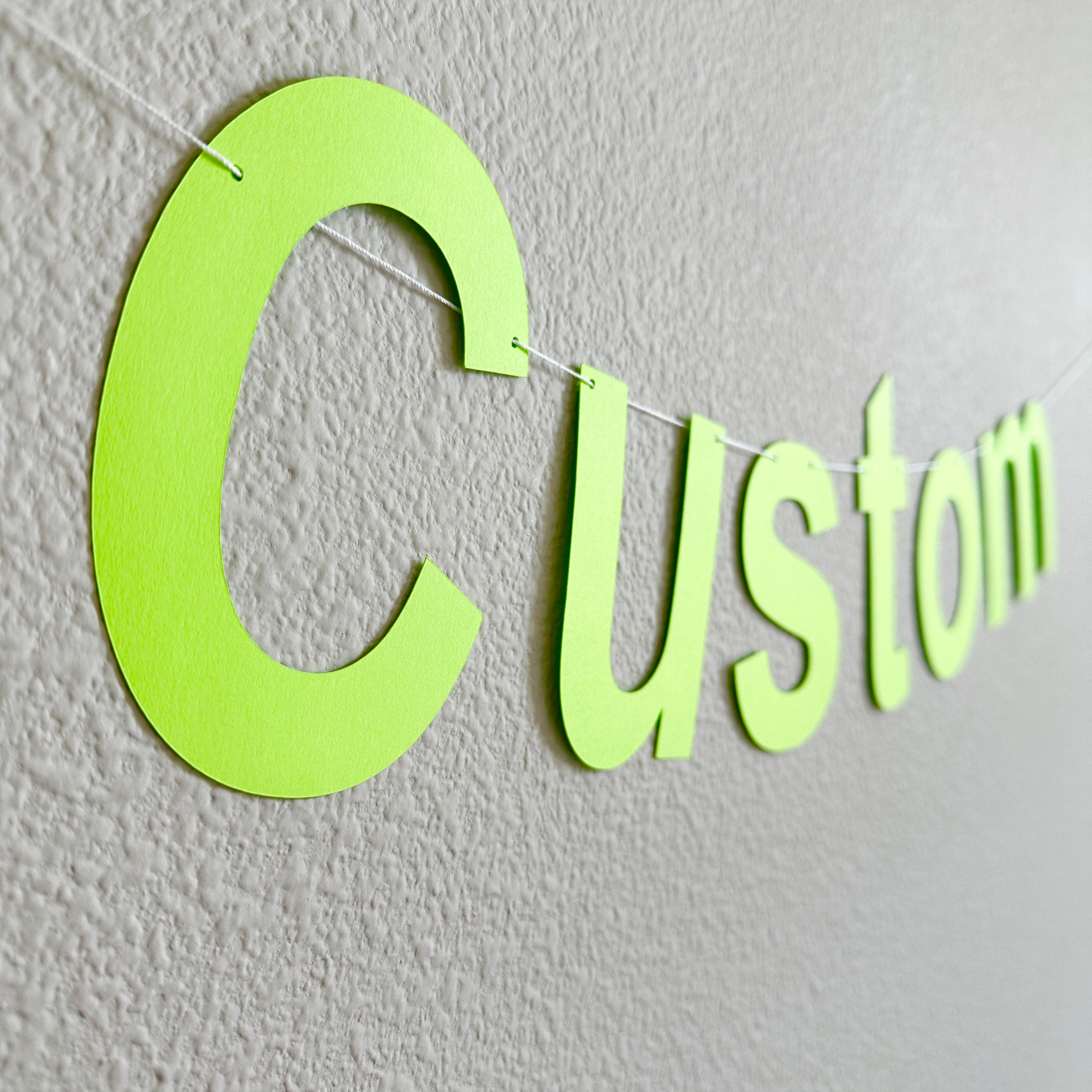 Custom Banner, Custom Lime Green Banner, Custom Lime Green Decorations, Lime Green Party Decorations
