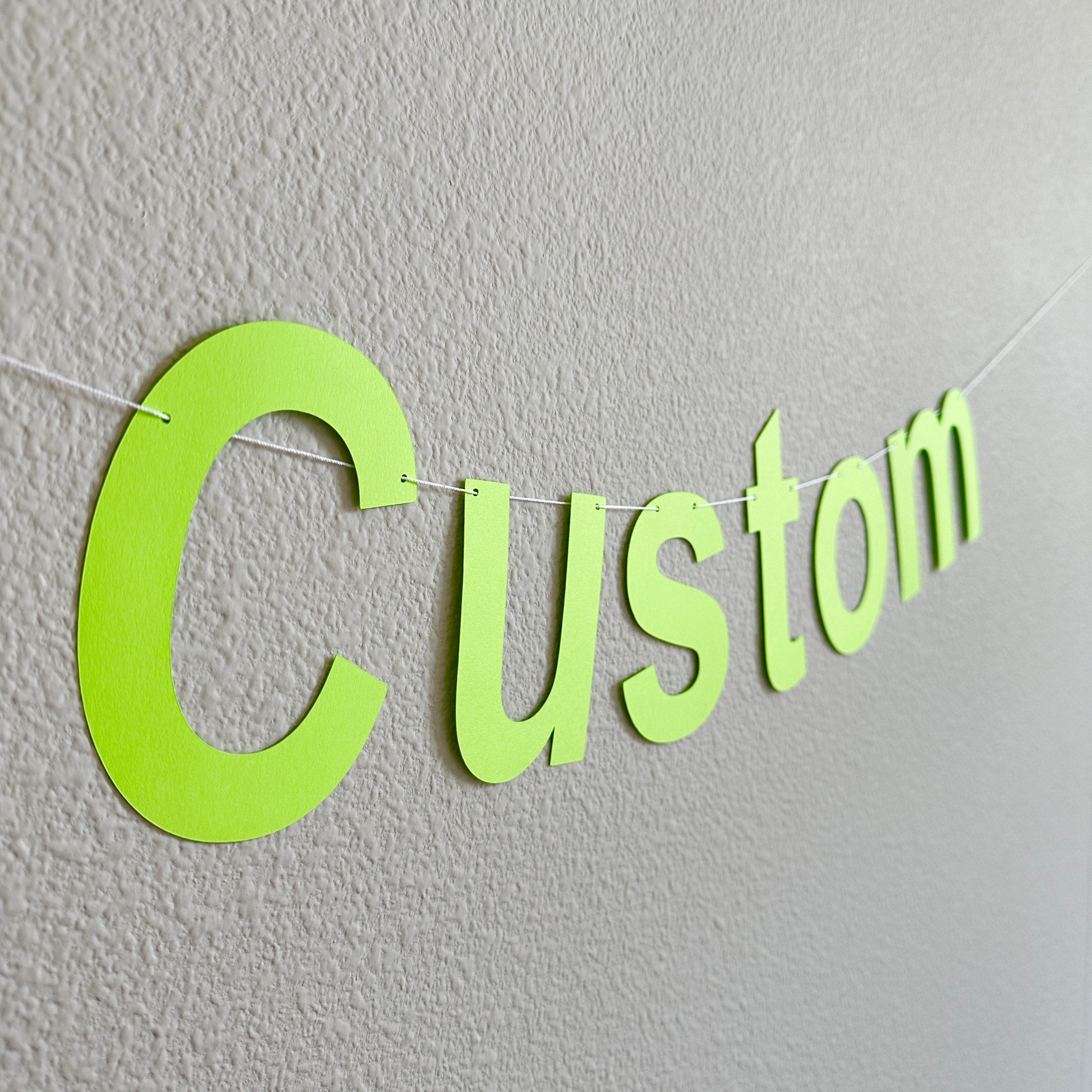 Custom Banner, Custom Lime Green Banner, Custom Lime Green Decorations, Lime Green Party Decorations