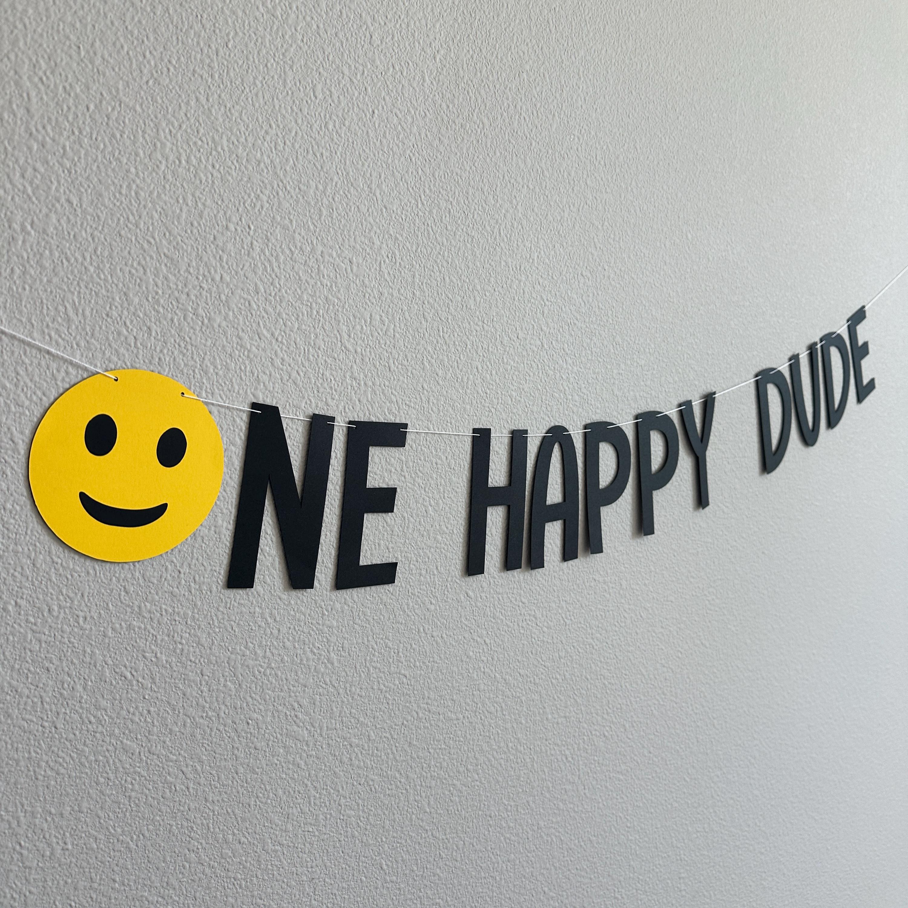One Happy Dude, 1st Birthday Banner, One Happy Dude Decorations, Boy First Birthday Party Decoration Ideas, One Happy Dude Banner
