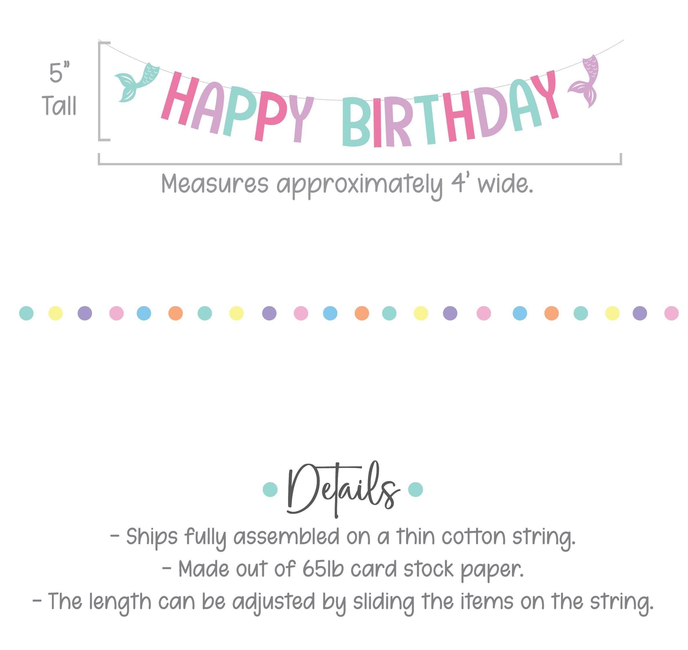 Mermaid Birthday Banner, Mermaid Happy Birthday, Mermaid Birthday Banner, Mermaid Birthday, Mermaid Party, Mermaid Decorations