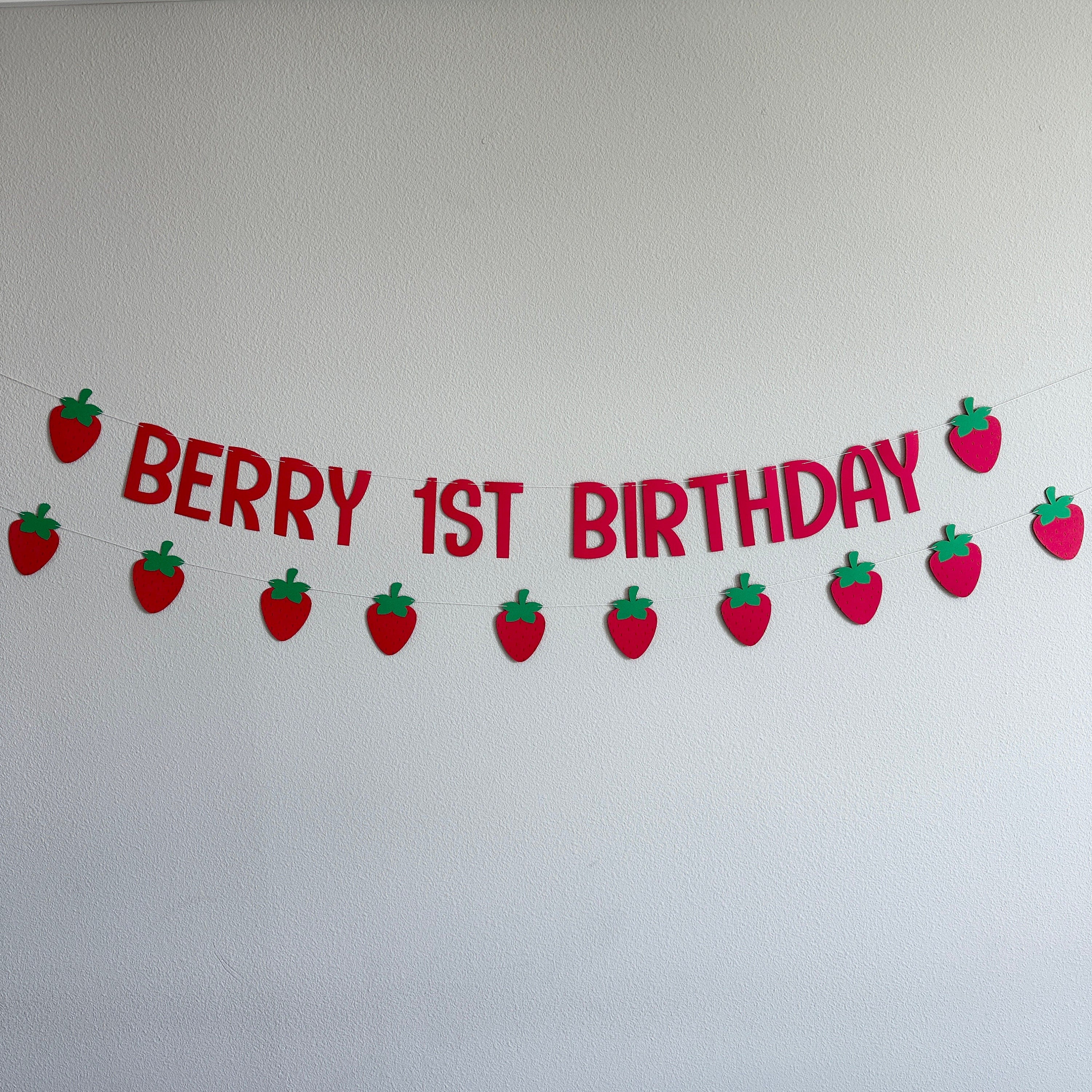 Berry 1st Birthday, Strawberry 1st Birthday, 1st Birthday Theme Ideas, First Birthday Party Decorations, Strawberry Birthday Party
