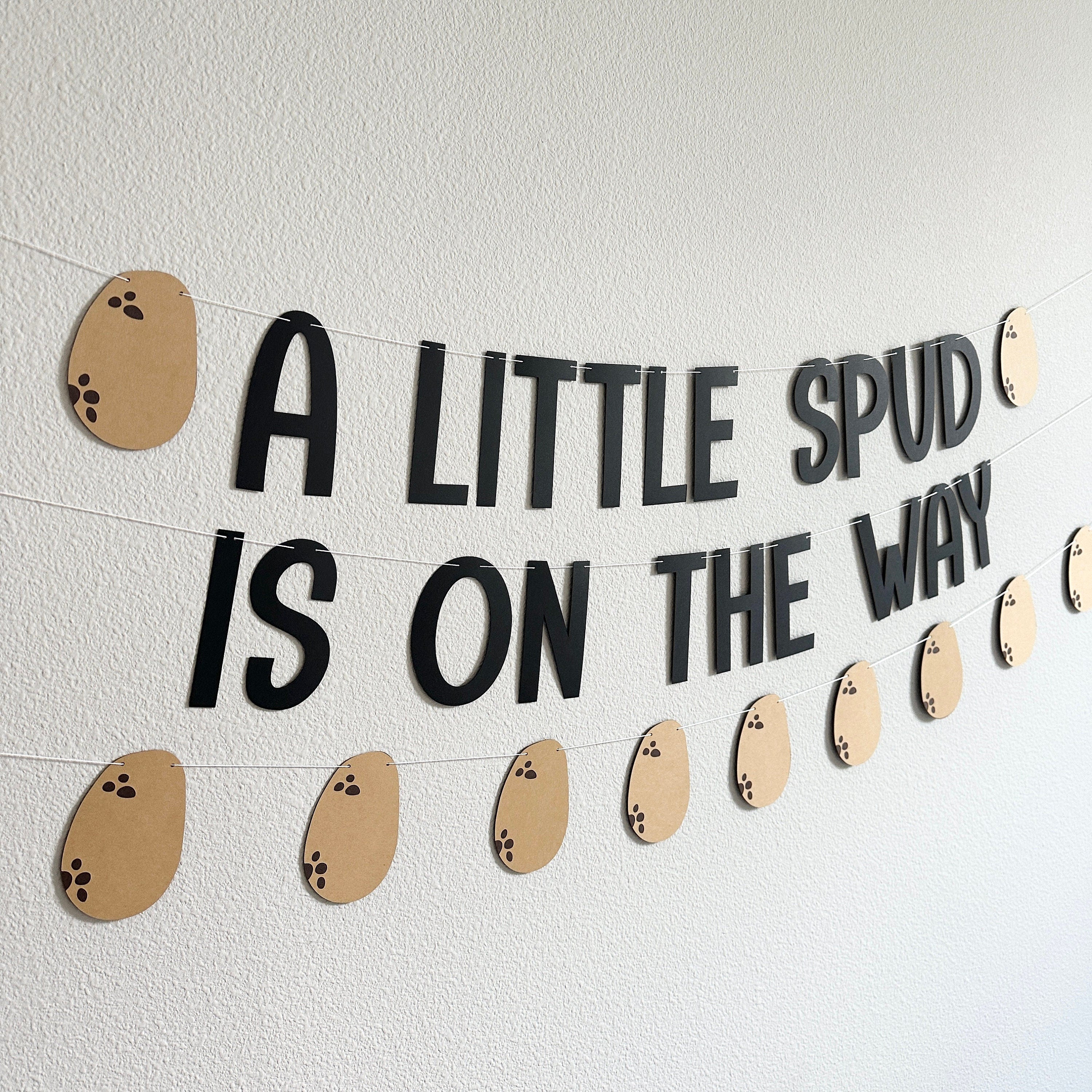 A Little Spud Is On The Way, Potato Baby Shower, Potato Themed Baby Shower, Baby Shower Theme Ideas, Funny Baby Shower