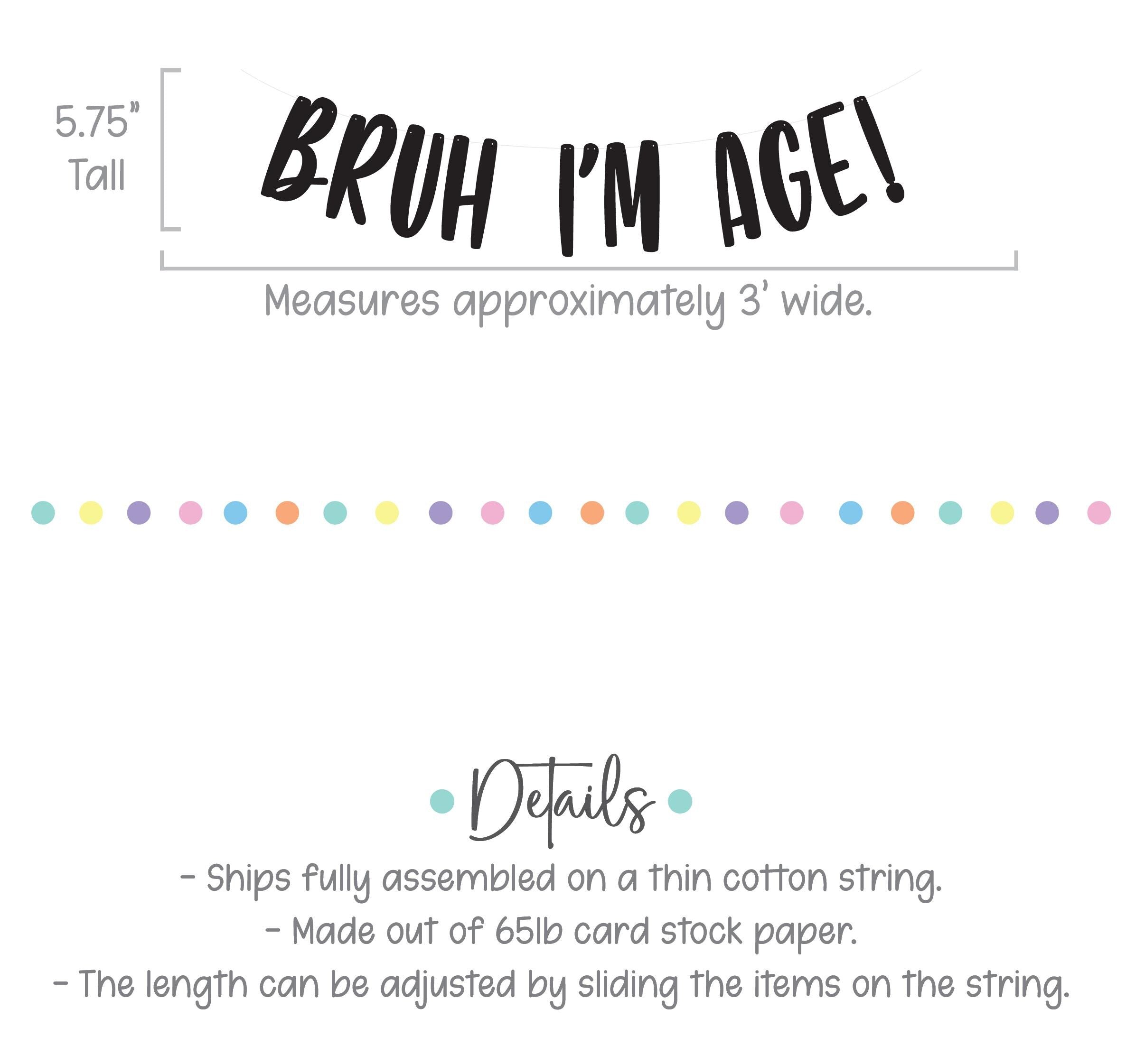 Bruh I&#39;m 13, 13th Birthday Banner, Thirteenth Birthday Decorations, Bruh I&#39;m 13 Banner, 13th Birthday Ideas, Boys 13th Birthday