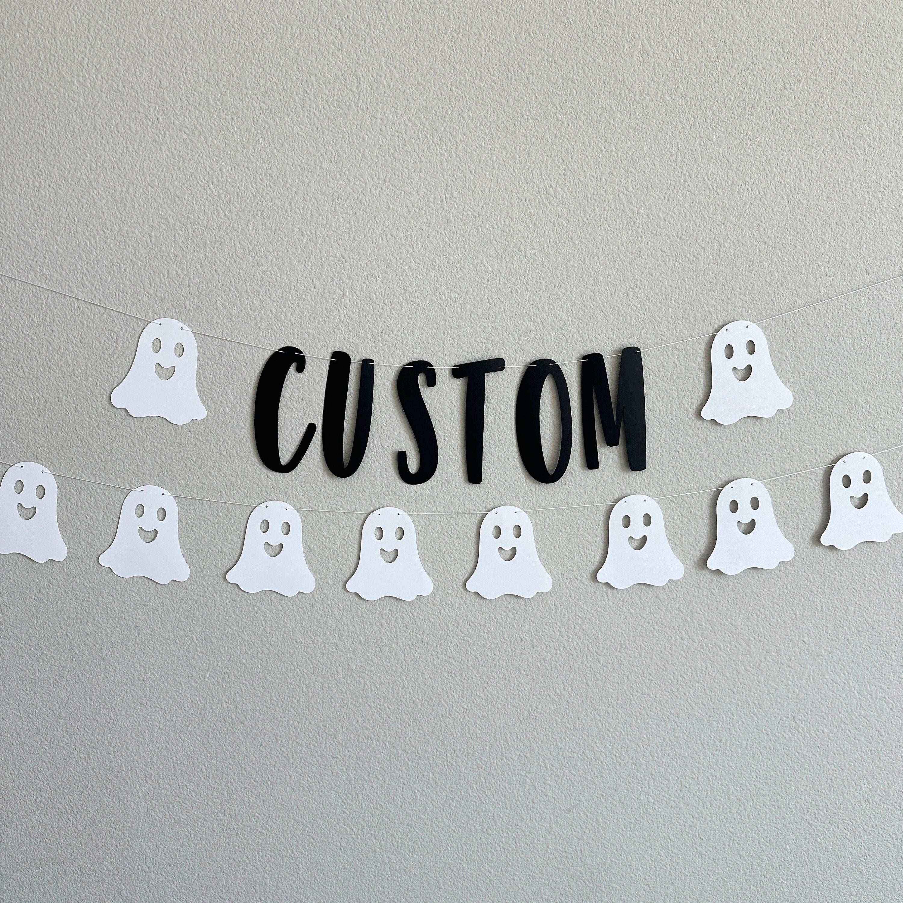 Custom Ghost Banner, Custom Halloween Banner, Ghost Banner, Ghost Garland, Halloween Decorations, Halloween Party, Ghost Decorations