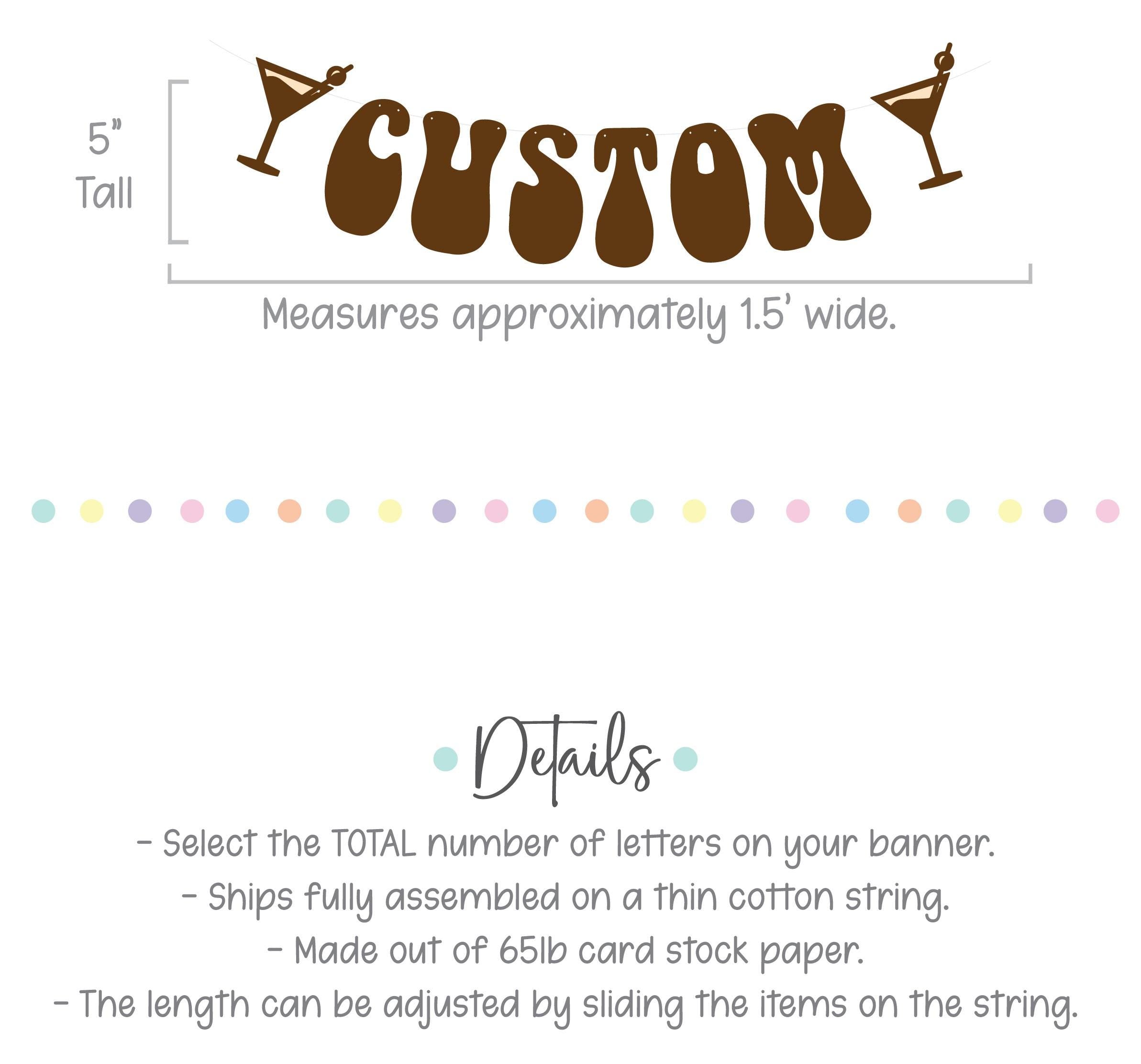 Custom Espresso Banner, Espresso Martini, Espresso Martini Decorations, Espresso Birthday, Espresso Bachelorette Party, Espresso Theme