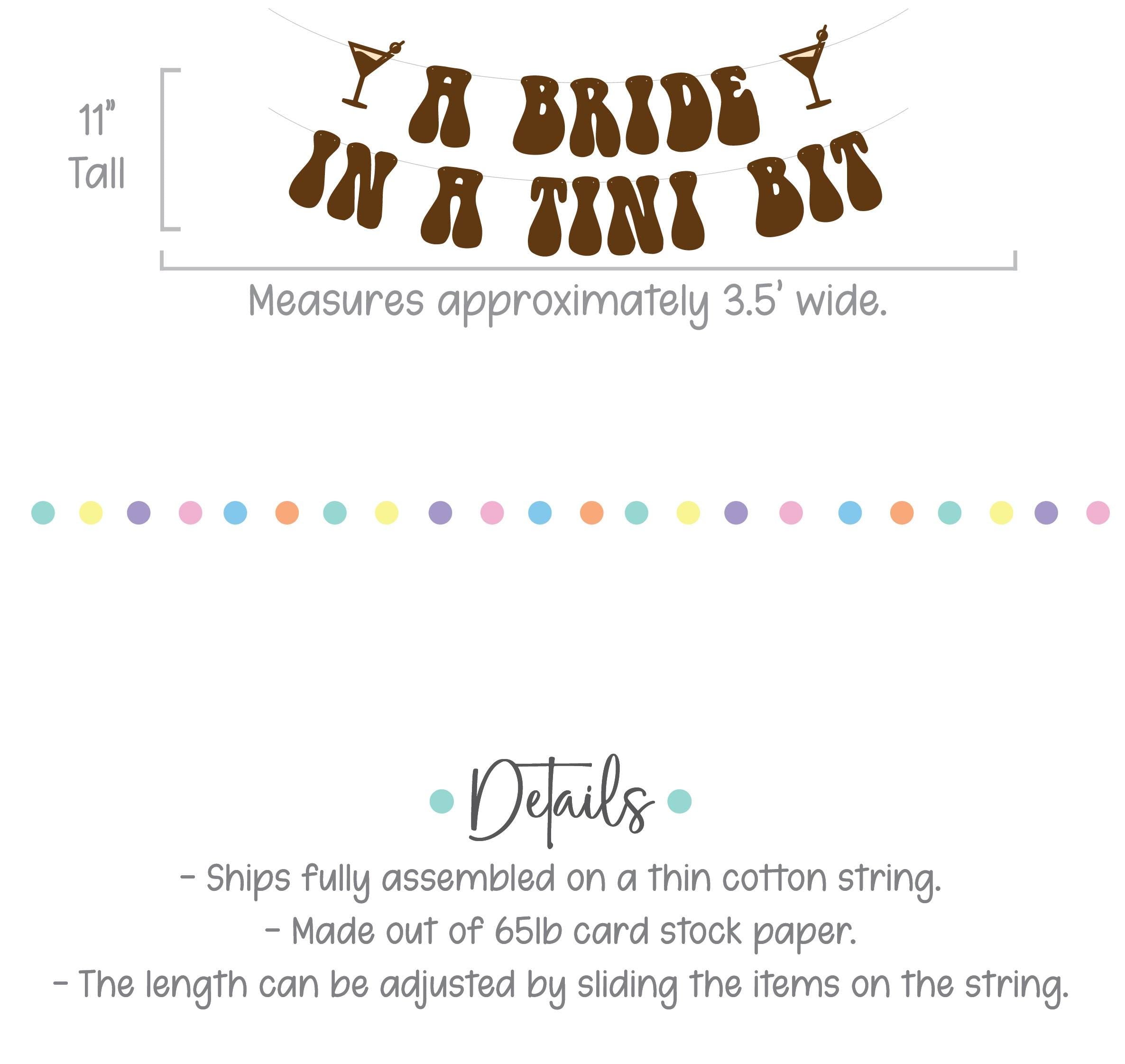 A Bride In A Tini Bit, Espresso Martini Themed Bachelorette Party Banner, A Bride In A Tini Bit Banner, Espresso Martini Bride