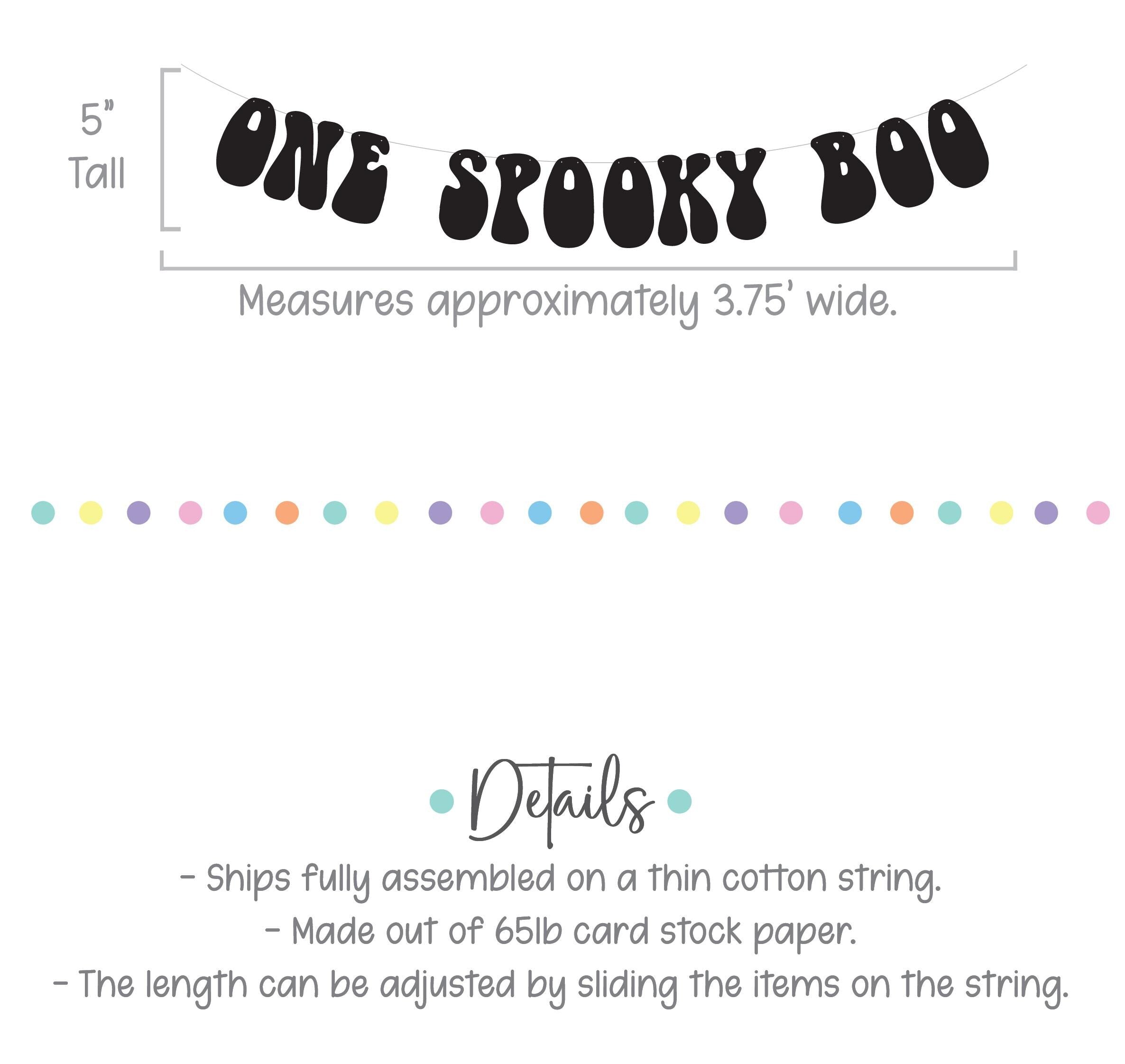 One Spooky Boo, Halloween Themed 1st Birthday Banner, October 1st Birthday Decorations, Spooky One, Spooky Boo Decorations