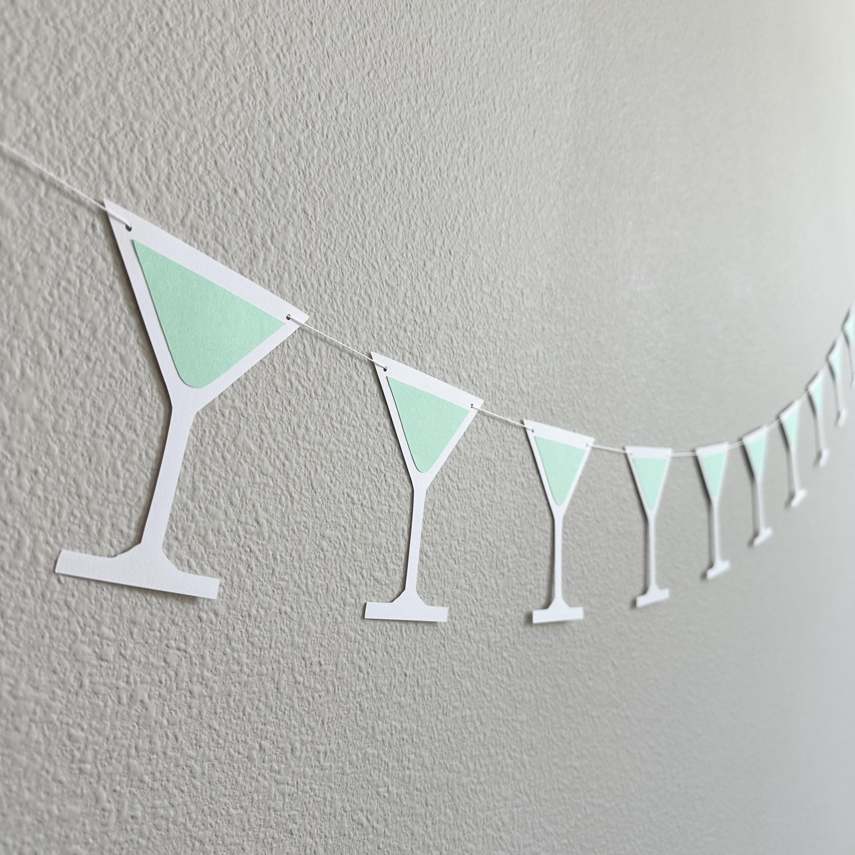 Martini Banner, Martini Garland, Martini Birthday, Martini Party, Martini Decor, Martini Birthday Party, Summer Banner, Mint