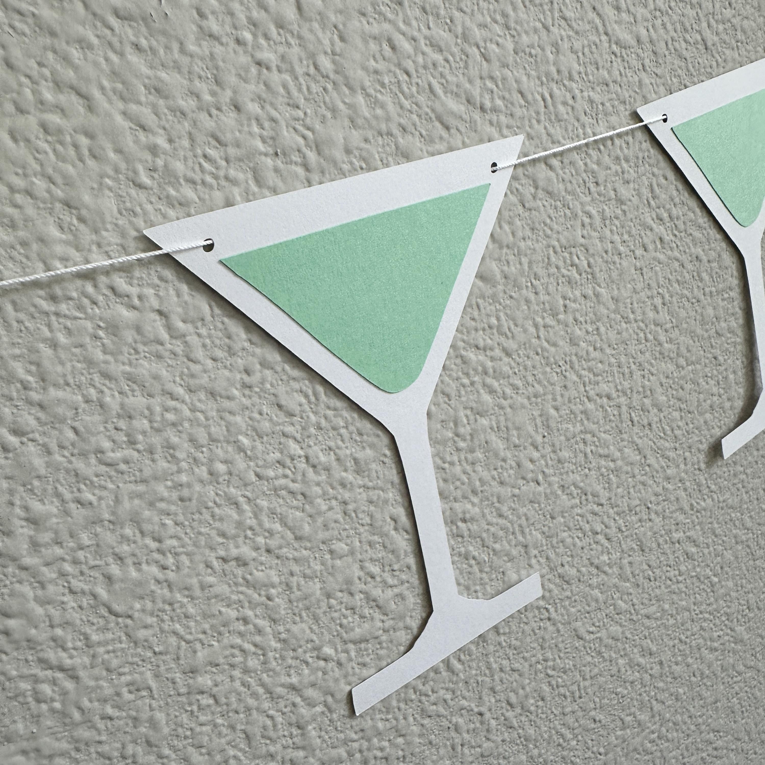 Martini Banner, Martini Garland, Martini Birthday, Martini Party, Martini Decor, Martini Birthday Party, Summer Banner, Mint