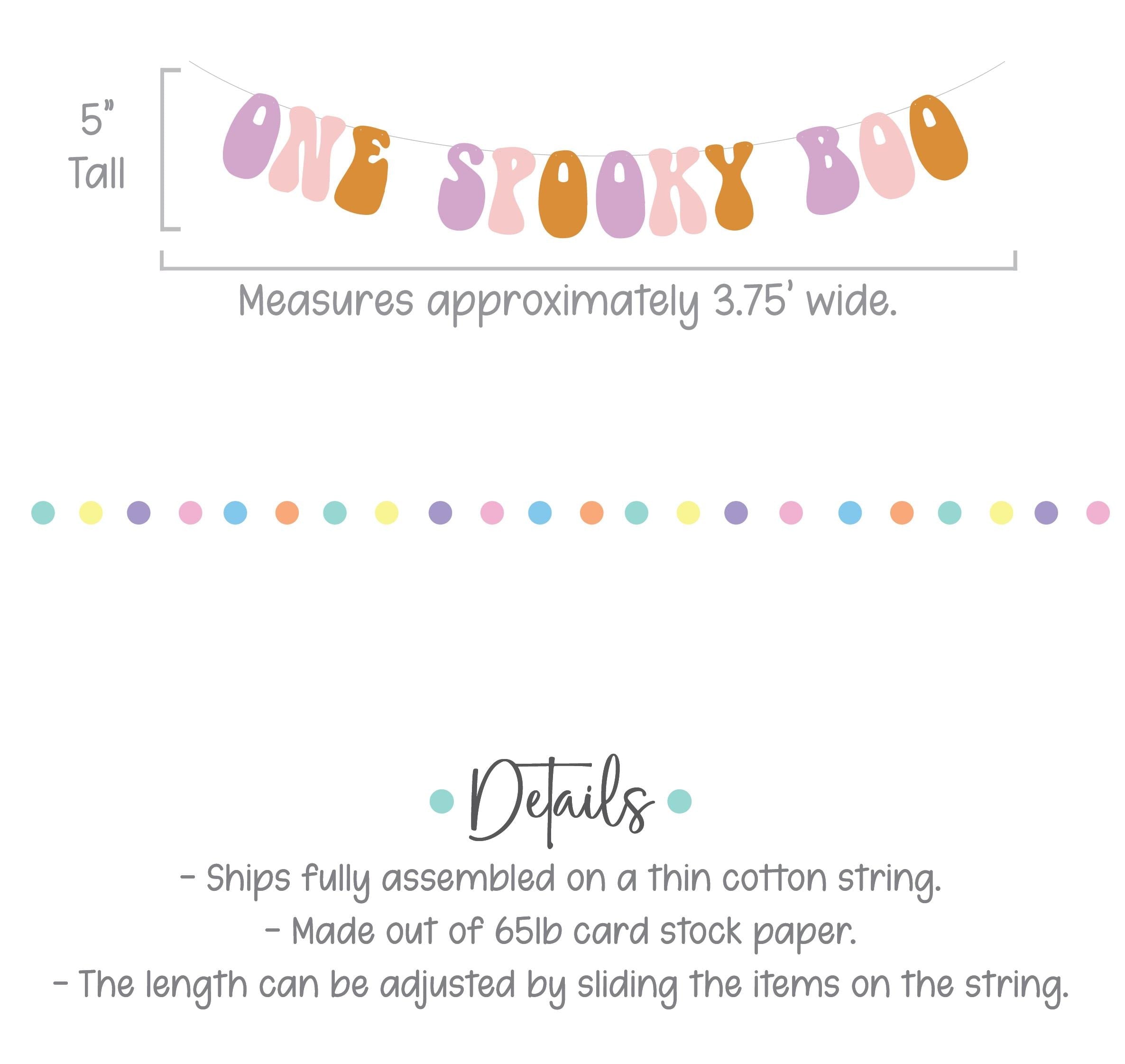 One Spooky Boo, Halloween Themed 1st Birthday Banner, October 1st Birthday Decorations, Spooky One, Girls 1st Birthday Theme, Spooky Boo