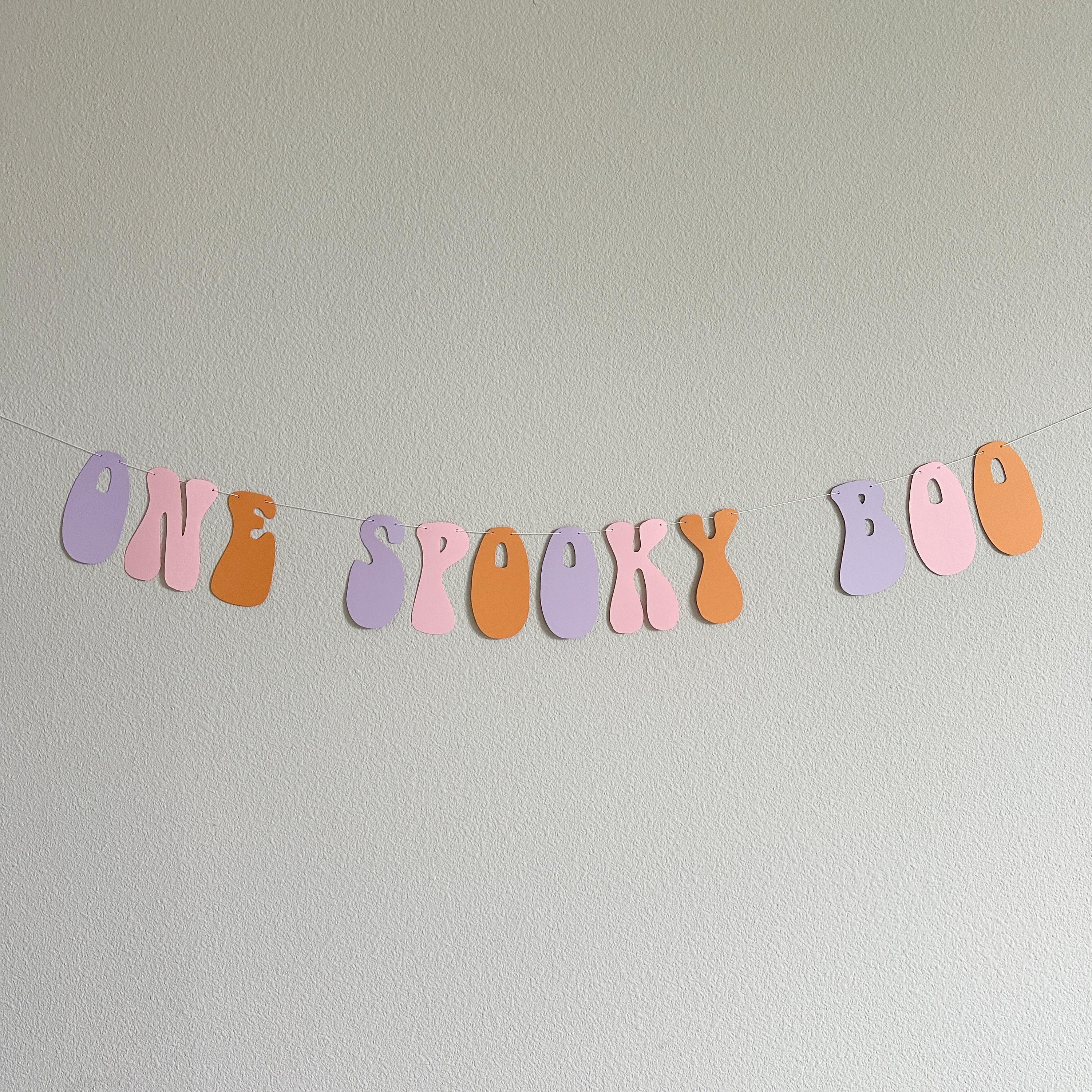 One Spooky Boo, Halloween Themed 1st Birthday Banner, October 1st Birthday Decorations, Spooky One, Girls 1st Birthday Theme, Spooky Boo