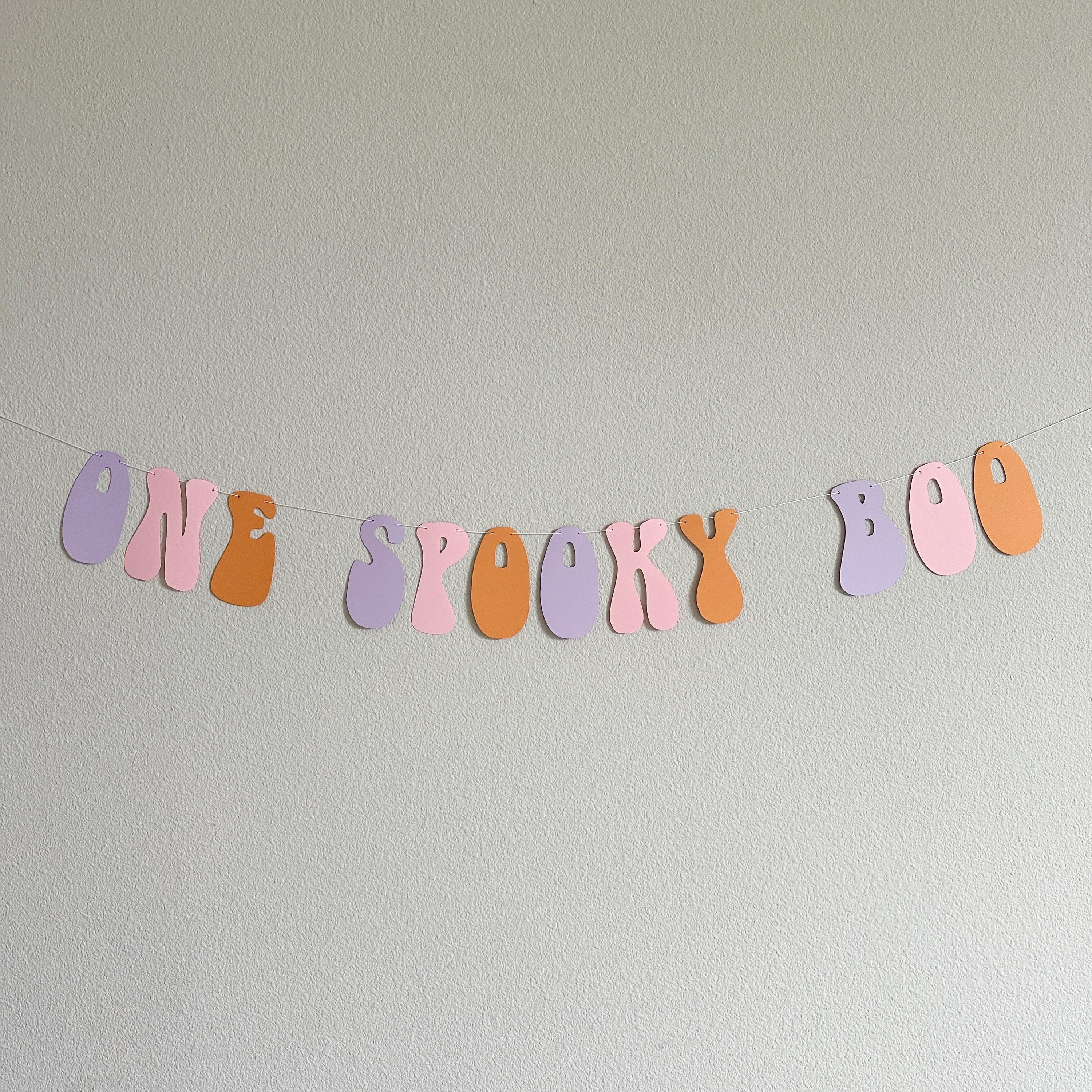 One Spooky Boo, Halloween Themed 1st Birthday Banner, October 1st Birthday Decorations, Spooky One, Girls 1st Birthday Theme, Spooky Boo