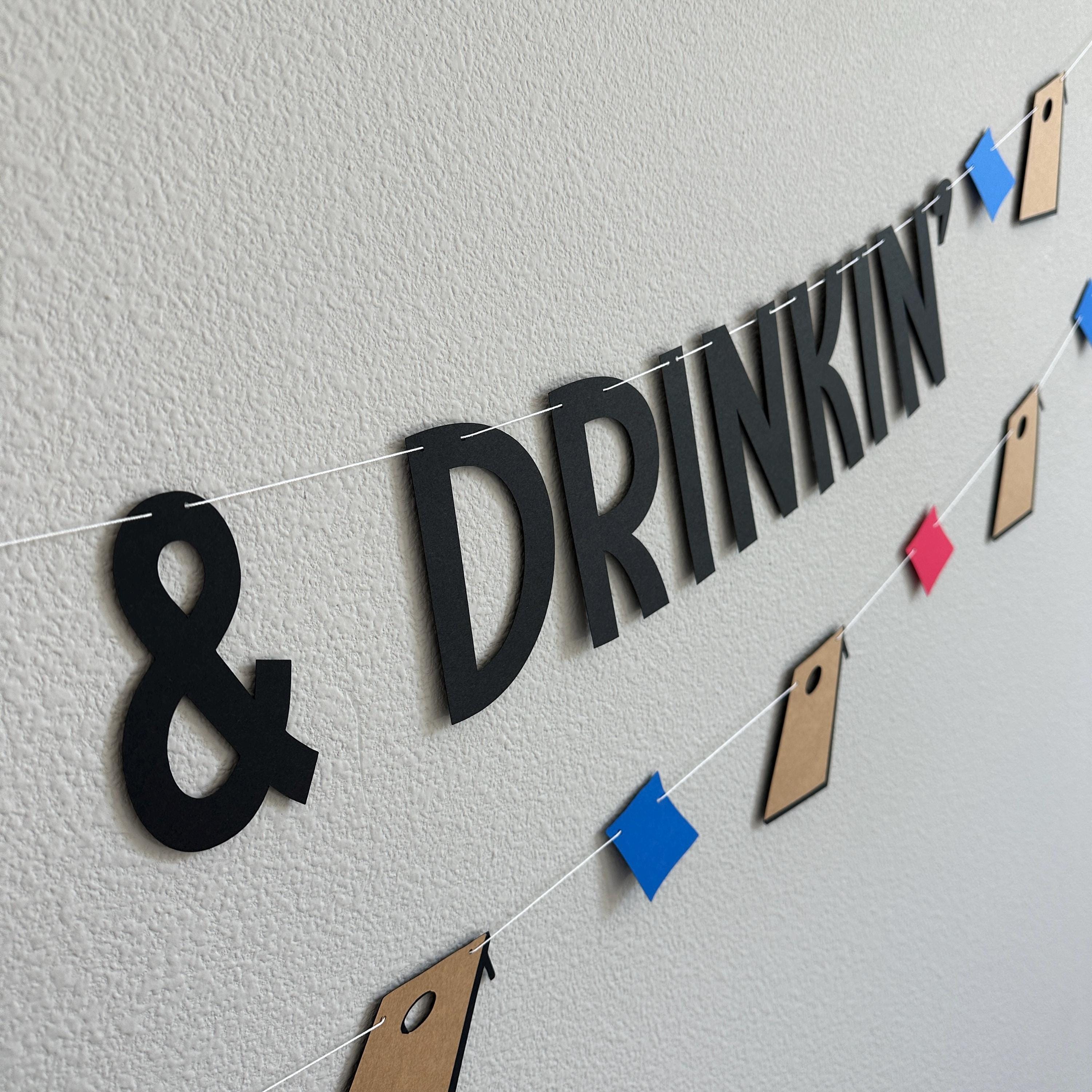 Sinkin&#39; & Drinkin&#39; Banner, Cornhole Birthday Banner, Cornhole Banner, Cornhole Garland, Cornhole Birthday, Cornhole Decoration