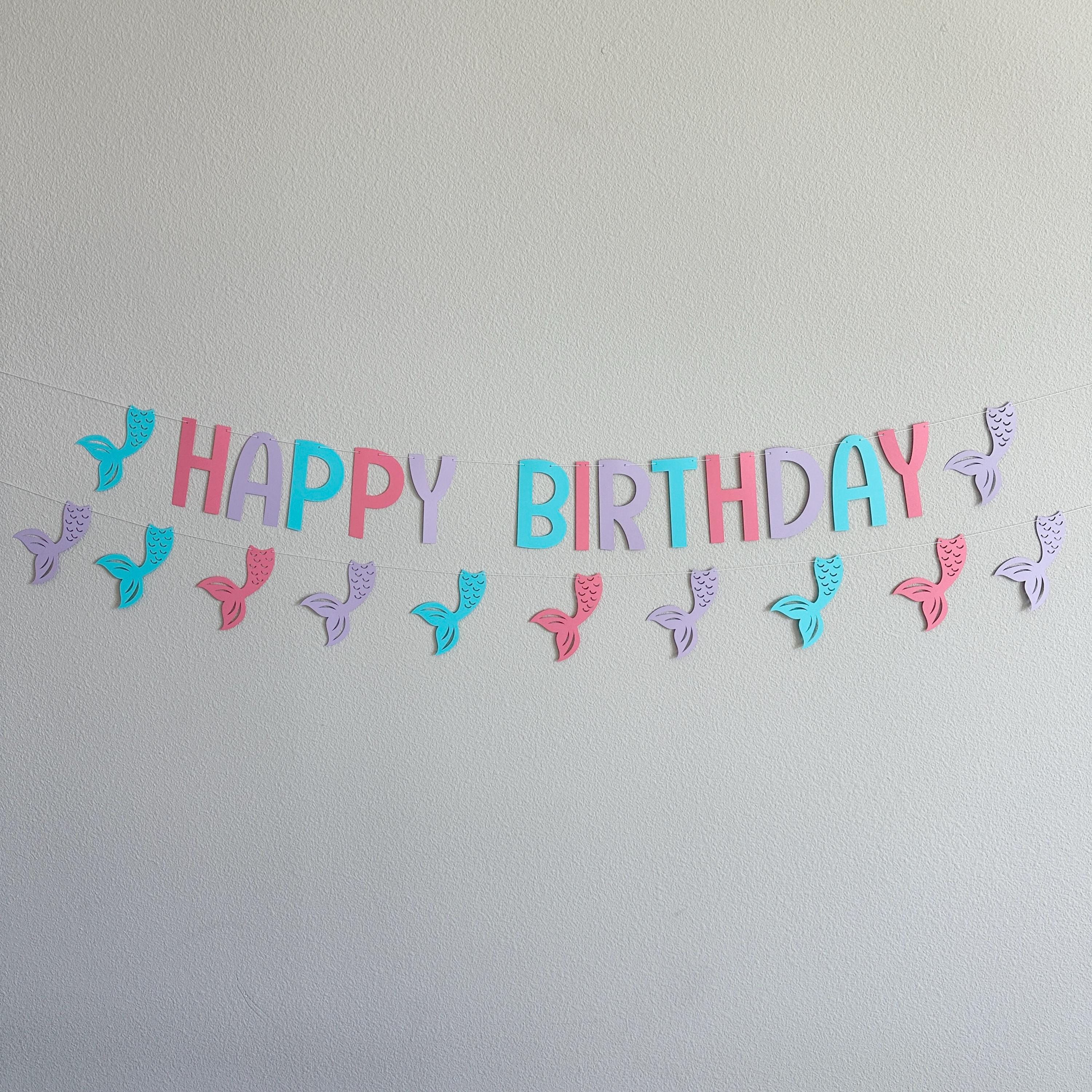 Mermaid Birthday Banner, Mermaid Happy Birthday, Mermaid Birthday Banner, Mermaid Birthday, Mermaid Party, Mermaid Decorations