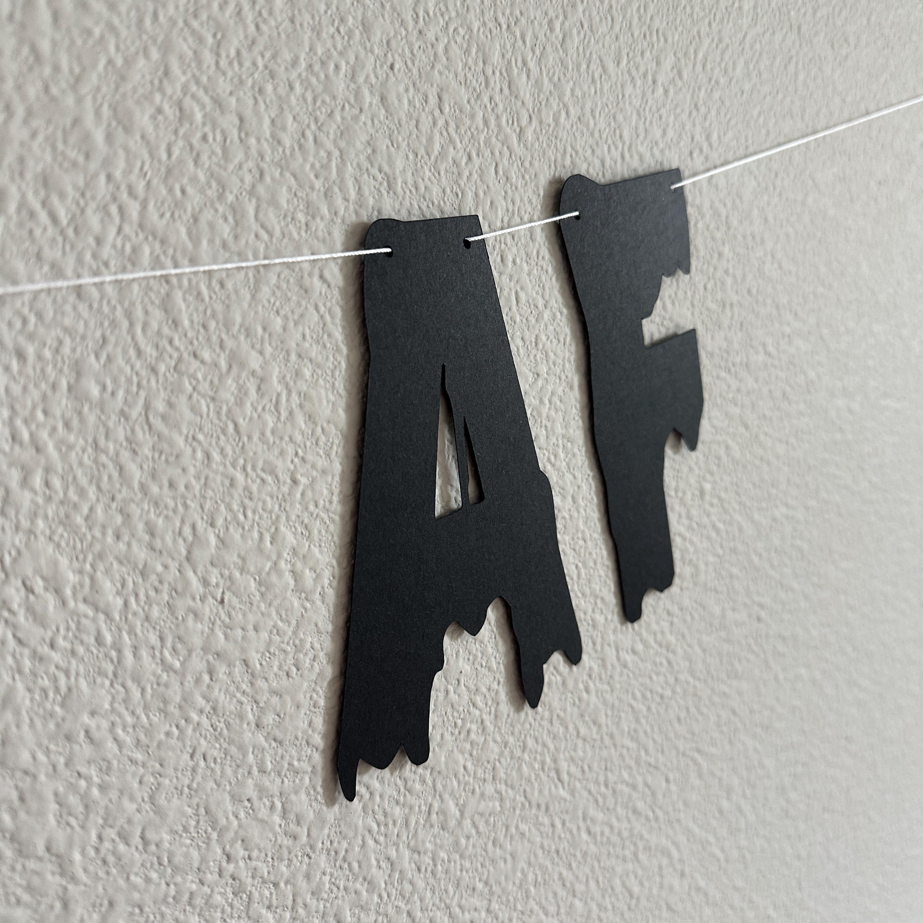 Spooky AF, Spooky AF Banner,  Spooky Banner, Trendy Halloween Banner, Trendy Halloween Decorations, Halloween Party, Halloween Decor