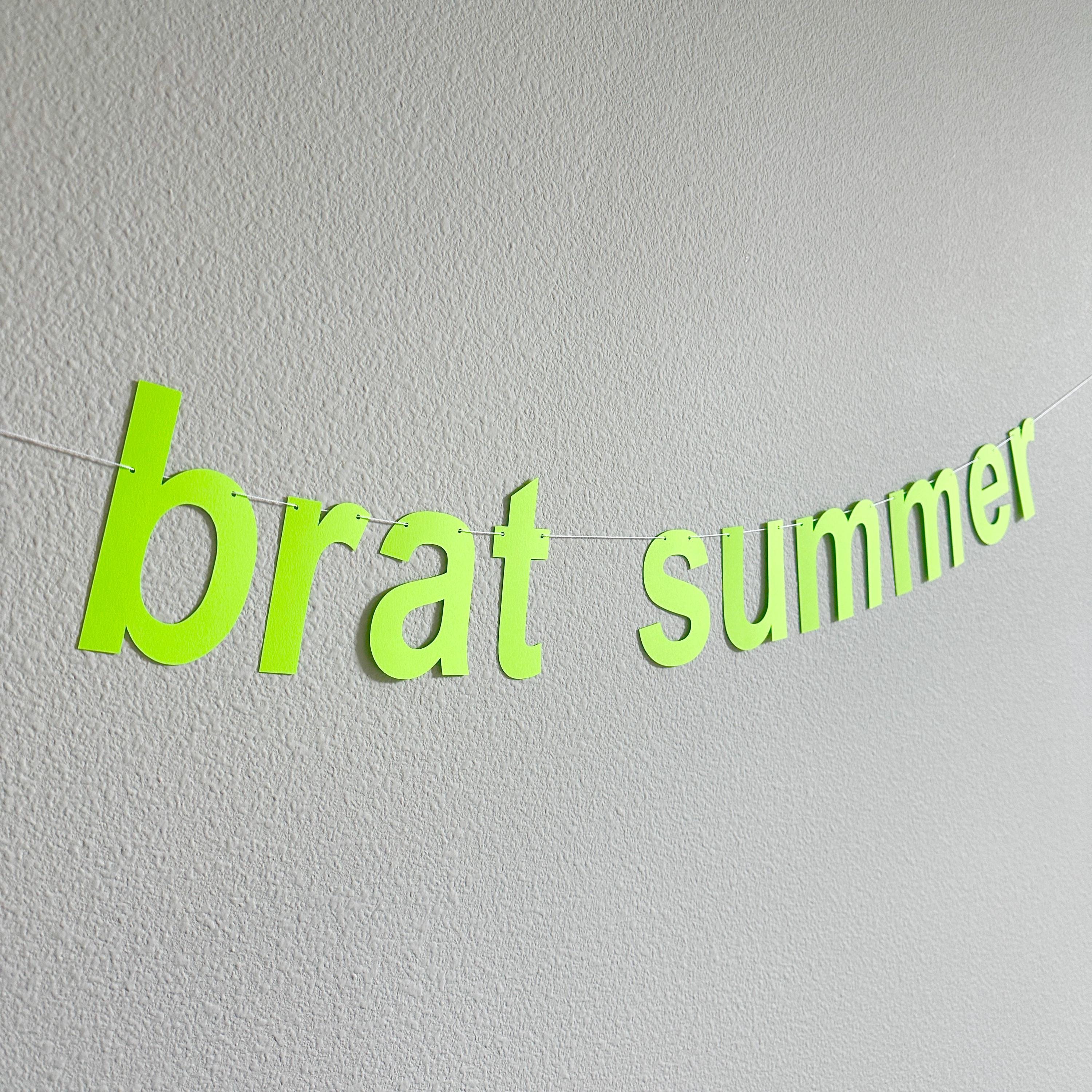 Brat Summer, Brat Summer Banner, Brat Summer Decorations, Brat Party, Brat Theme Decorations, Brat Summer Birthday Party