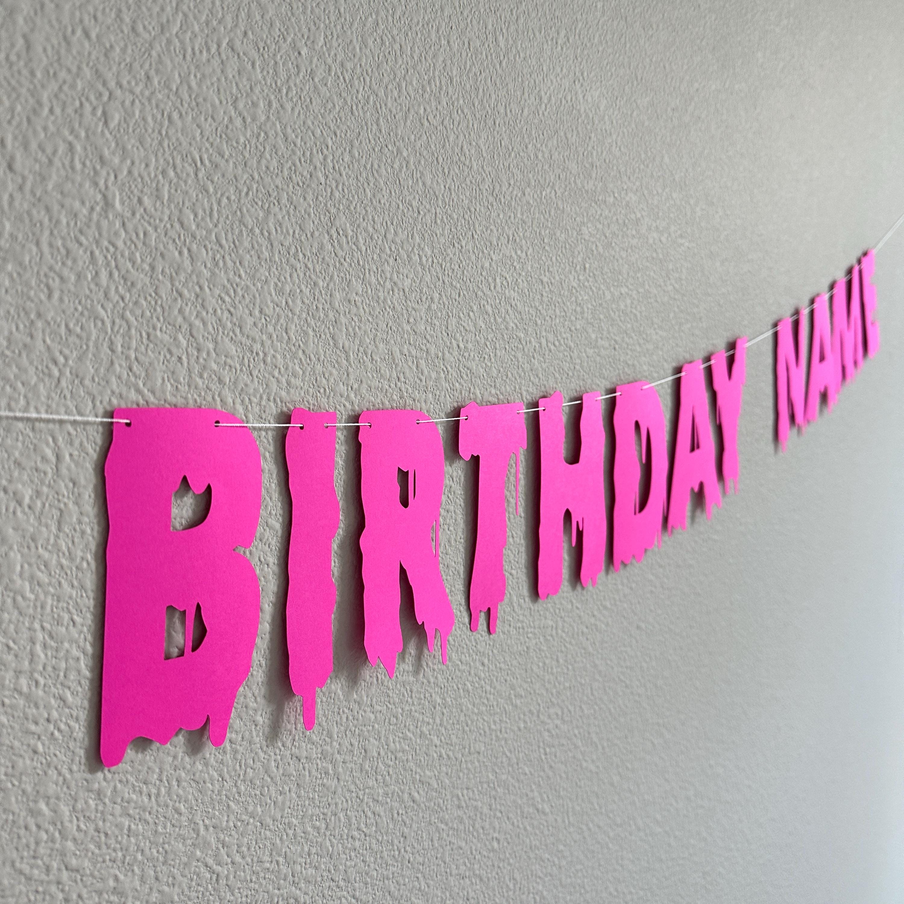 Happy Birthday Name, Halloween Birthday Banner, Spooky Birthday Banner, Halloween Theme, Halloween Themed Birthday, Halloween Party