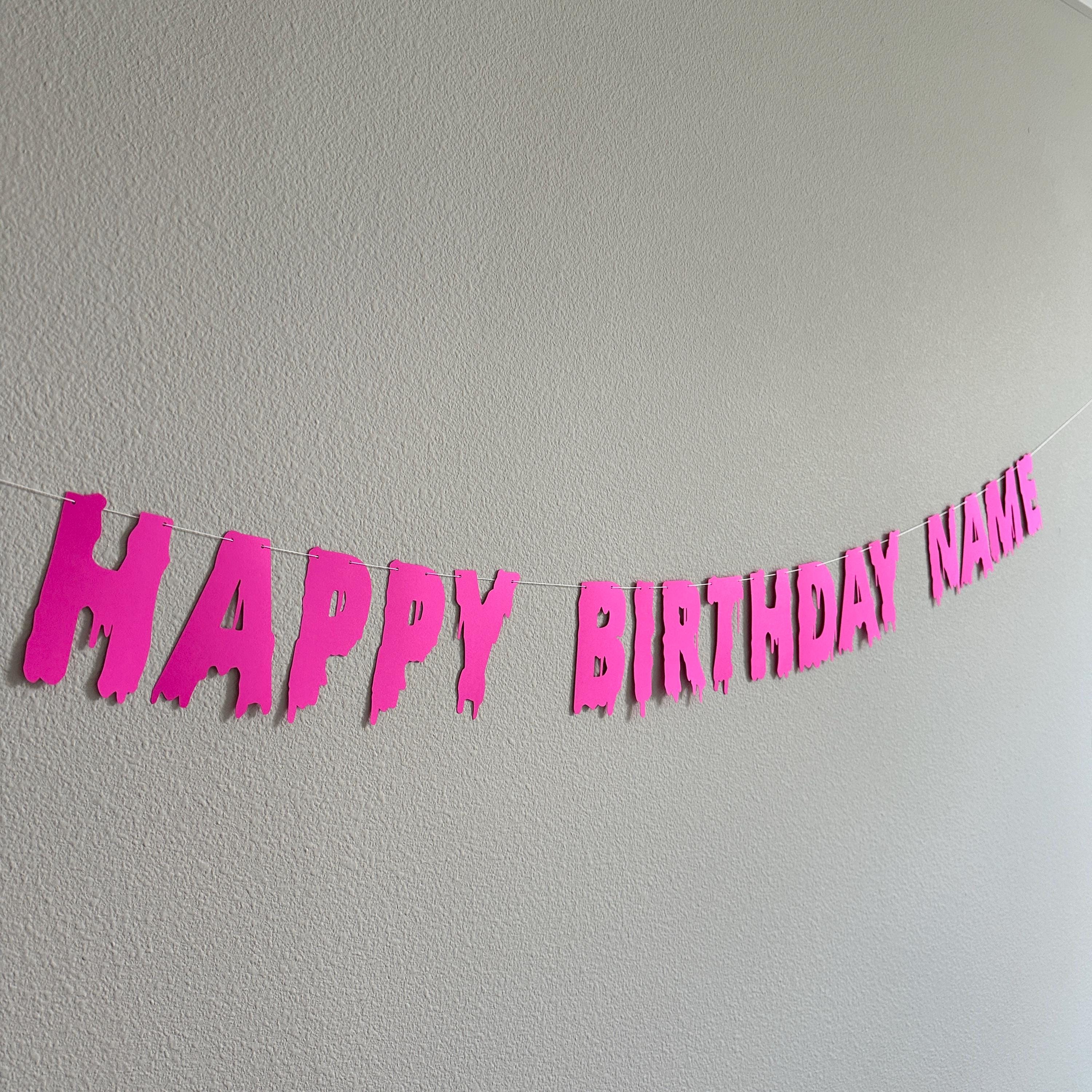 Happy Birthday Name, Halloween Birthday Banner, Spooky Birthday Banner, Halloween Theme, Halloween Themed Birthday, Halloween Party