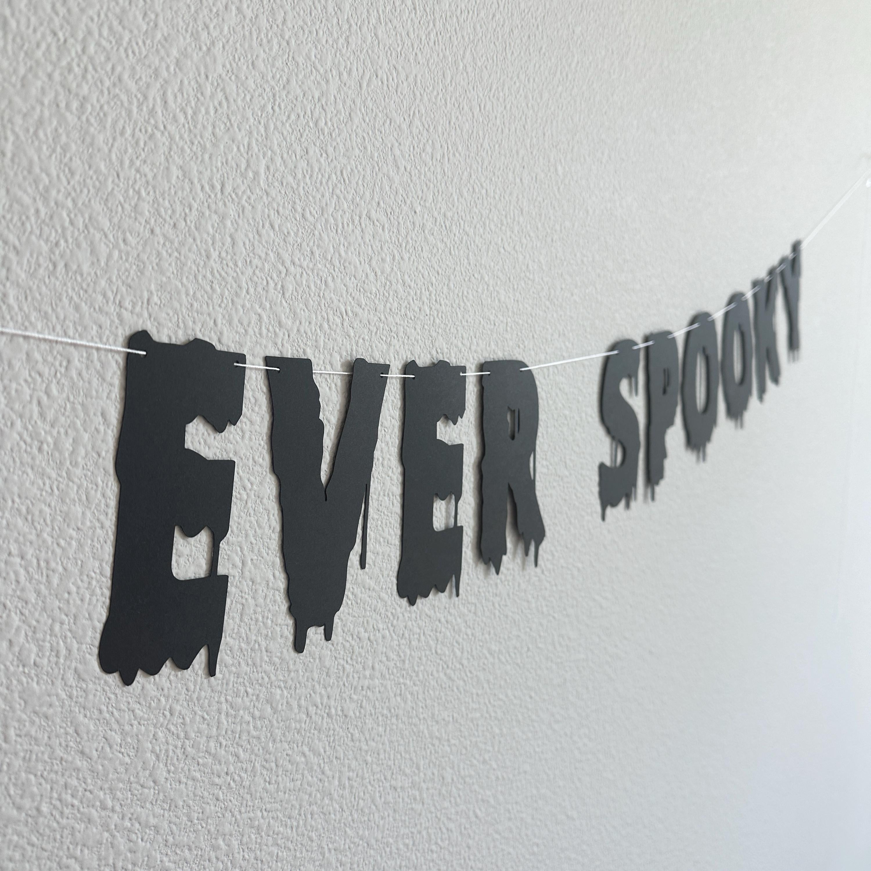 Four Ever Spooky, Halloween Themed 4th Birthday Decorations, Four Ever Spooky Banner, October 4th Birthday Ideas, Four Ever Spooky Party