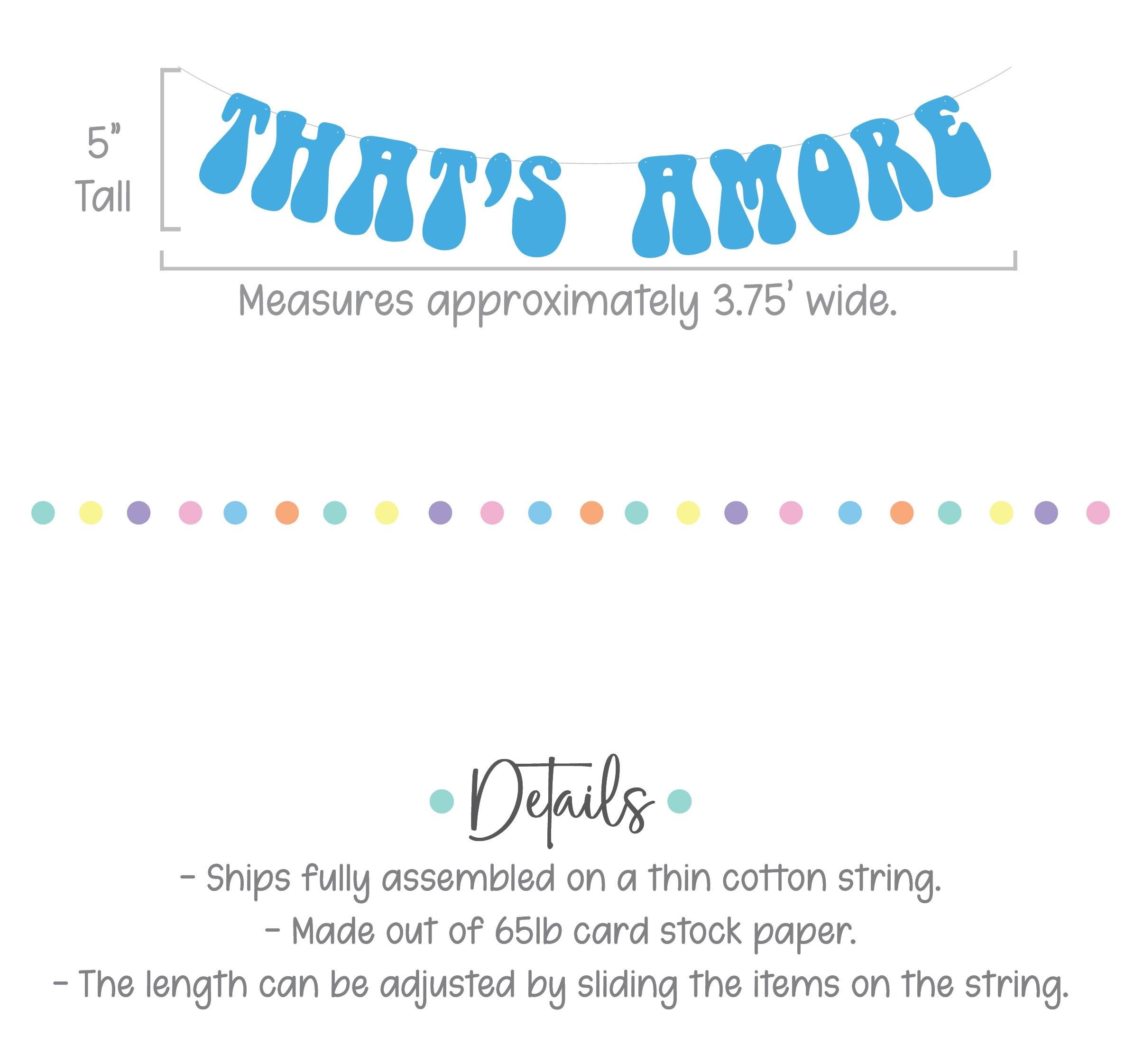 That&#39;s Amore, Blue That&#39;s Amore Banner, That&#39;s Amore Decorations, Blue Wedding Decorations, Bachelorette Decorations, Wedding Backdrop