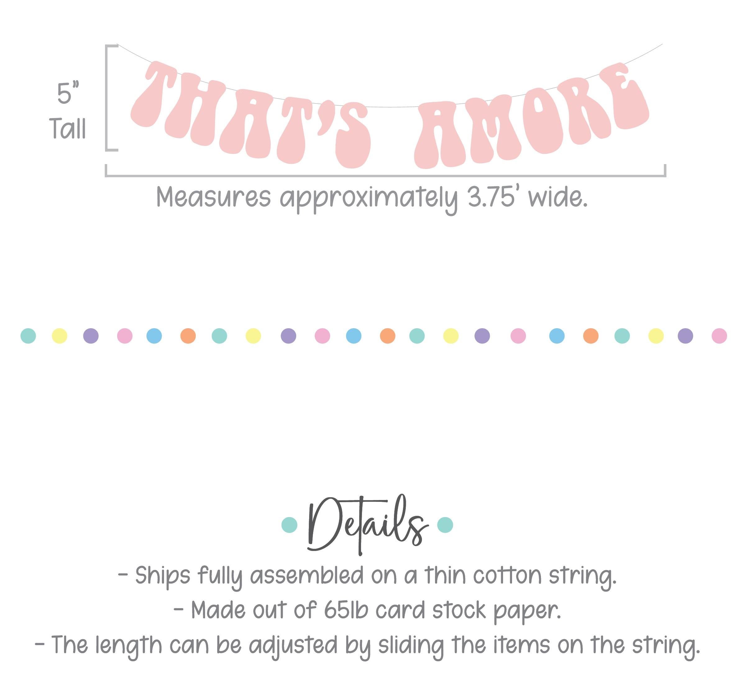 That&#39;s Amore, Light Pink That&#39;s Amore Banner, That&#39;s Amore Decorations, Light Pink Wedding Decorations, Bachelorette Decorations