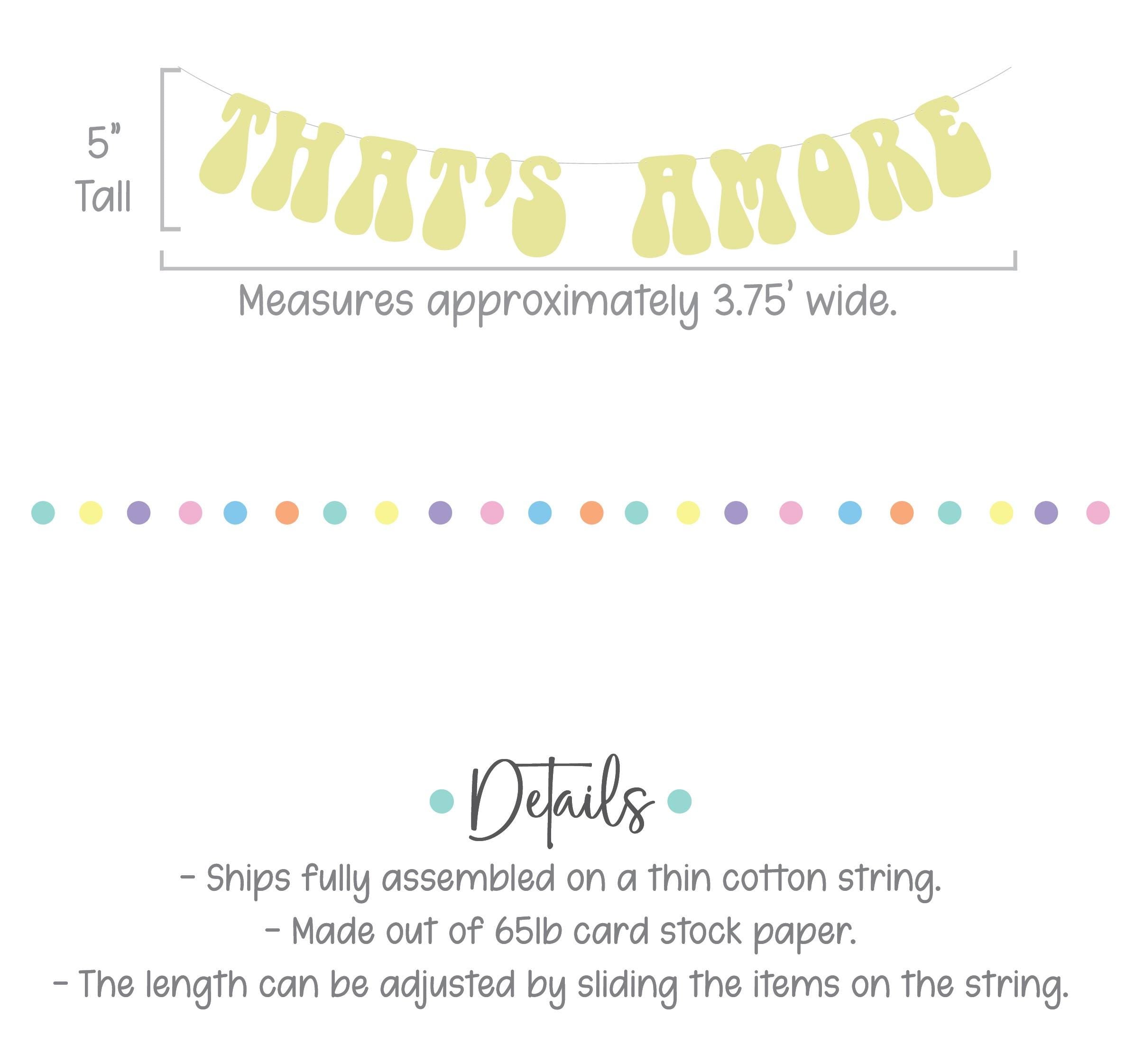 That&#39;s Amore, Pastel Yellow That&#39;s Amore Banner, That&#39;s Amore Decorations, Pastel Yellow Wedding Decorations, Bachelorette Decorations