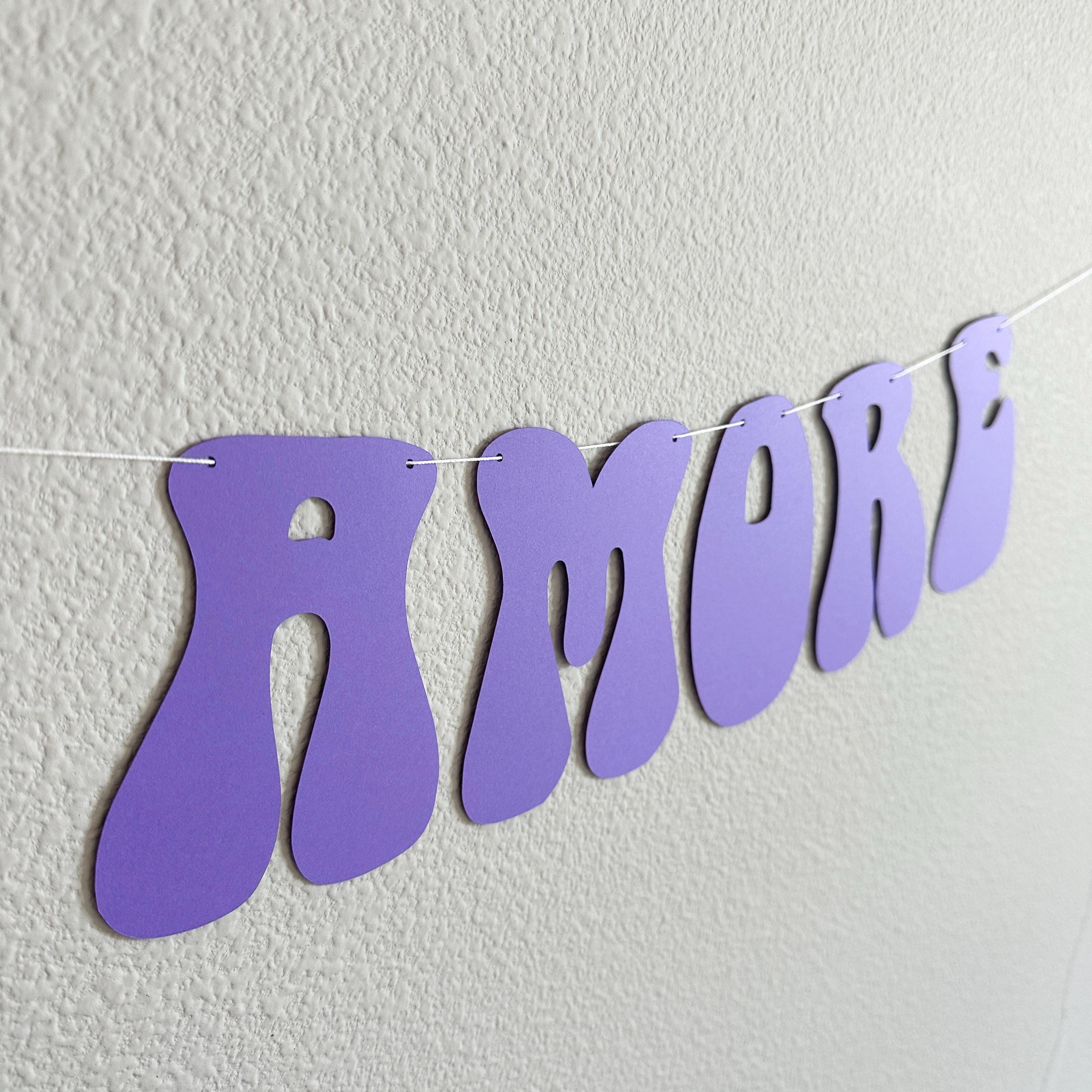 That&#39;s Amore, Purple That&#39;s Amore Banner, That&#39;s Amore Decorations, Purple Wedding Decorations, Bachelorette Decorations, Wedding Backdrop