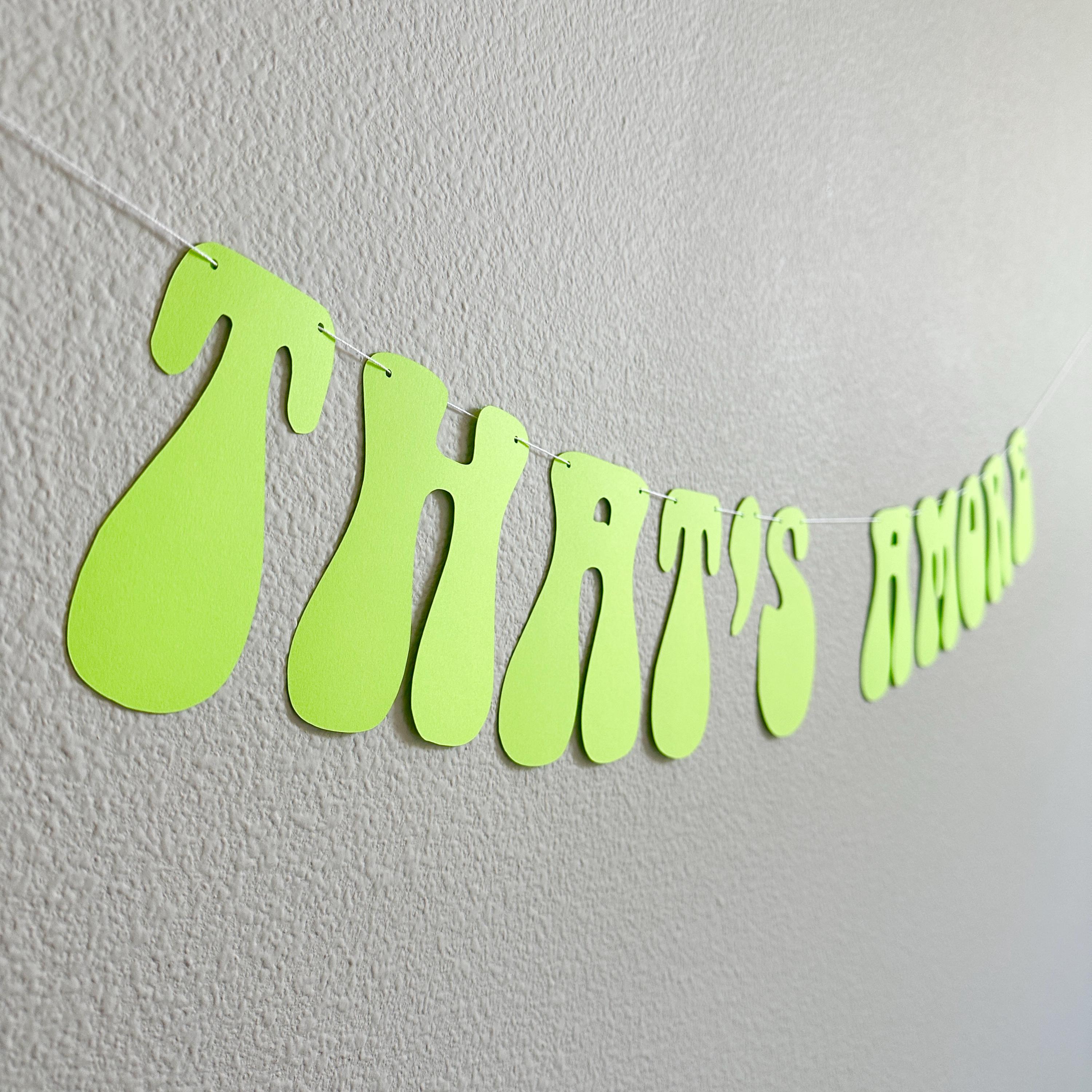 That&#39;s Amore, Lime Green That&#39;s Amore Banner, That&#39;s Amore Decorations, Lime Green Wedding Decorations, Bachelorette Decorations