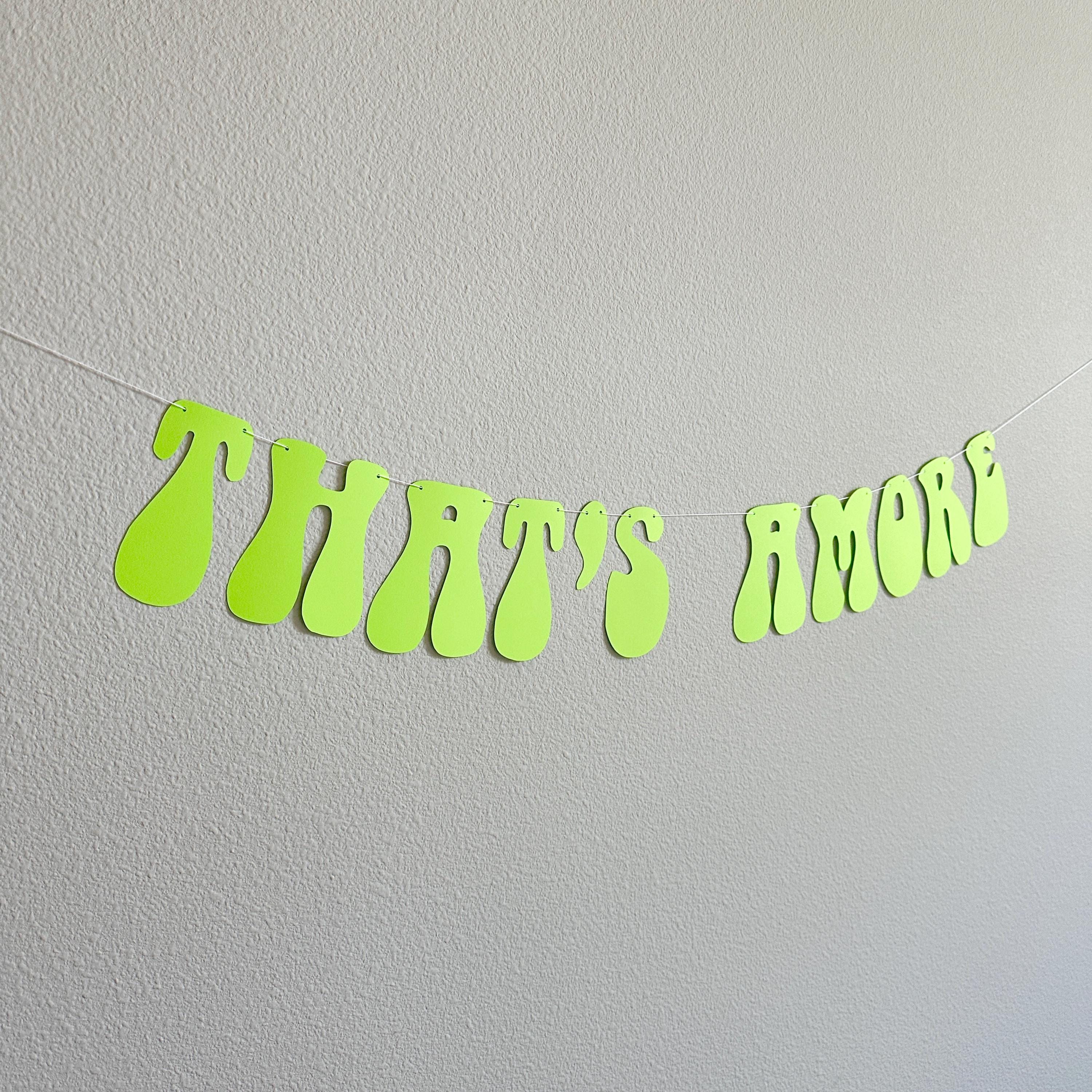 That&#39;s Amore, Lime Green That&#39;s Amore Banner, That&#39;s Amore Decorations, Lime Green Wedding Decorations, Bachelorette Decorations
