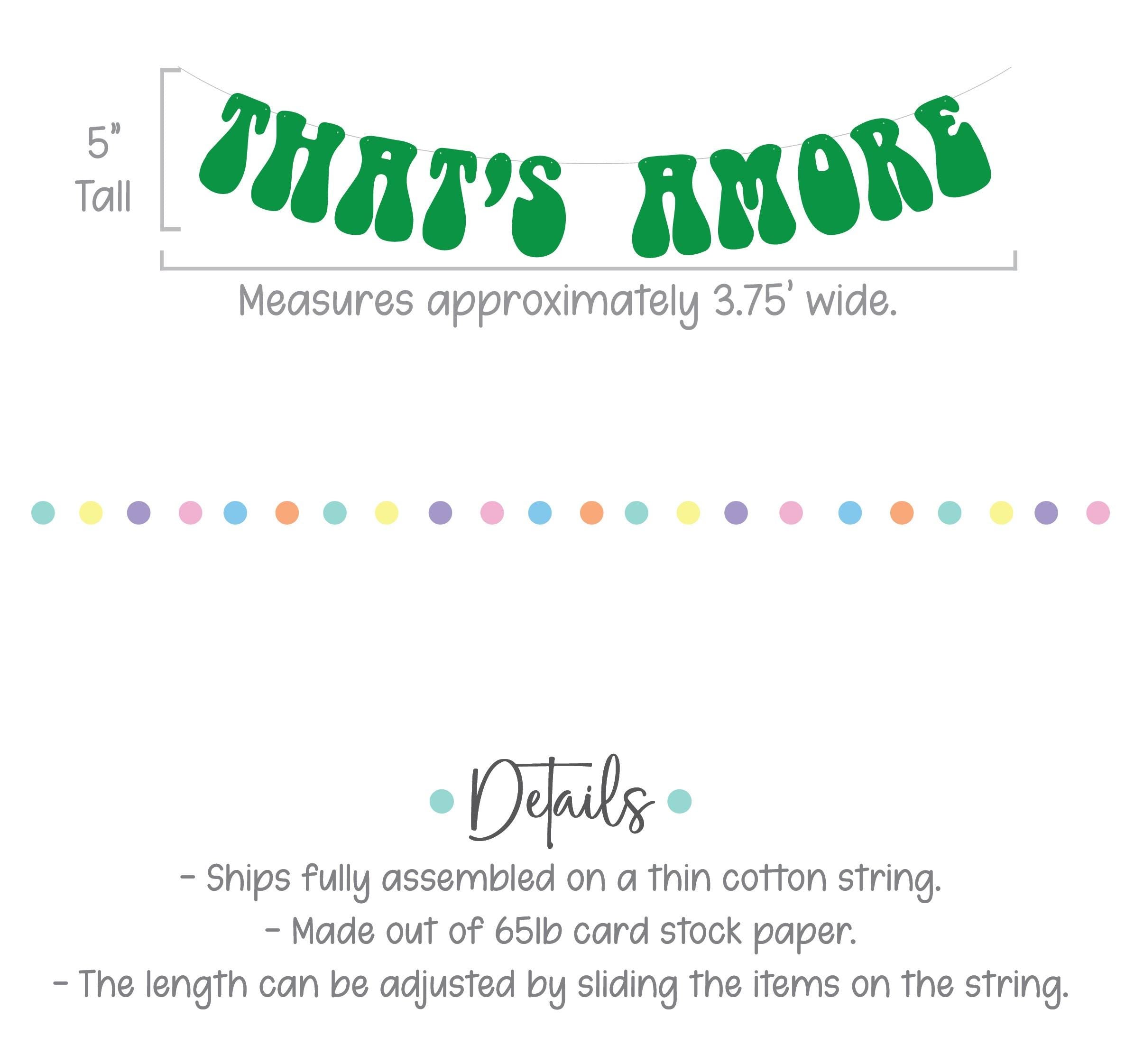 That&#39;s Amore, Green That&#39;s Amore Banner, That&#39;s Amore Decorations, Green Wedding Decorations, Bachelorette Decorations, Wedding Backdrop